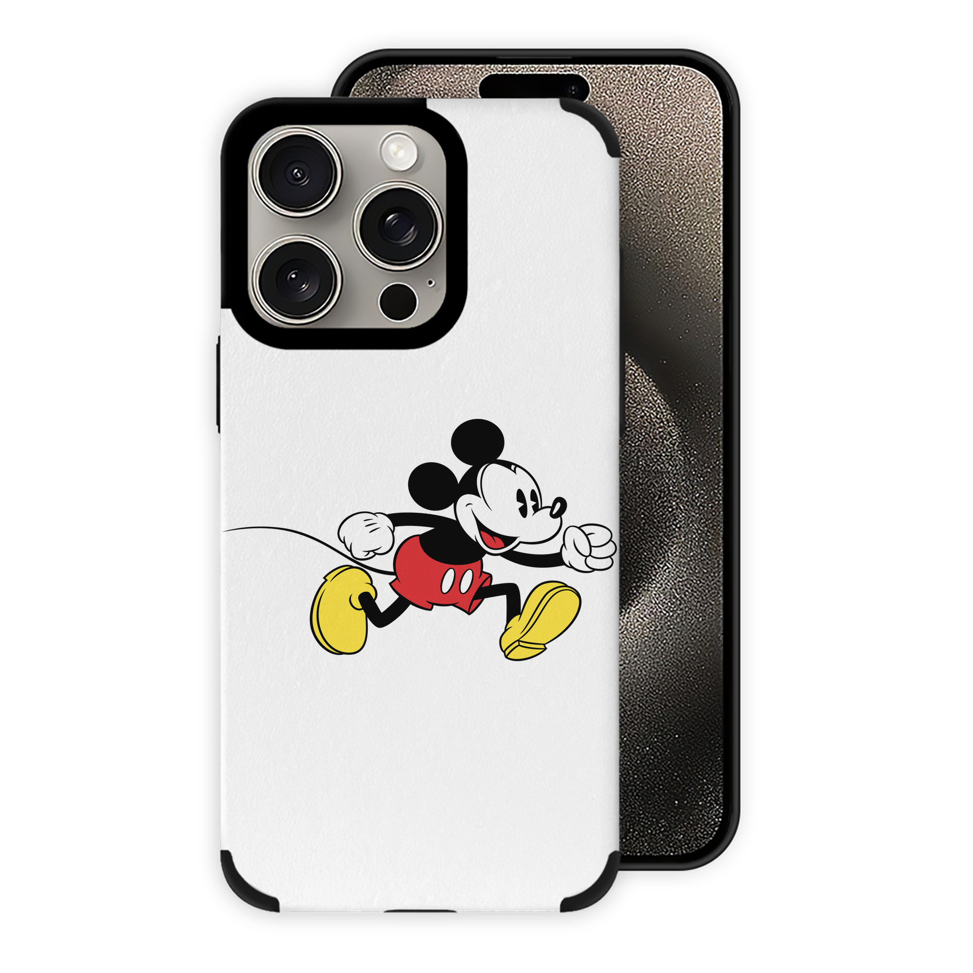 （画像用） ミッキーマウス Mickey Mouse 【iPhone15ProMax対応】 PUレザー スマホケース 耐衝撃＆黄変防止