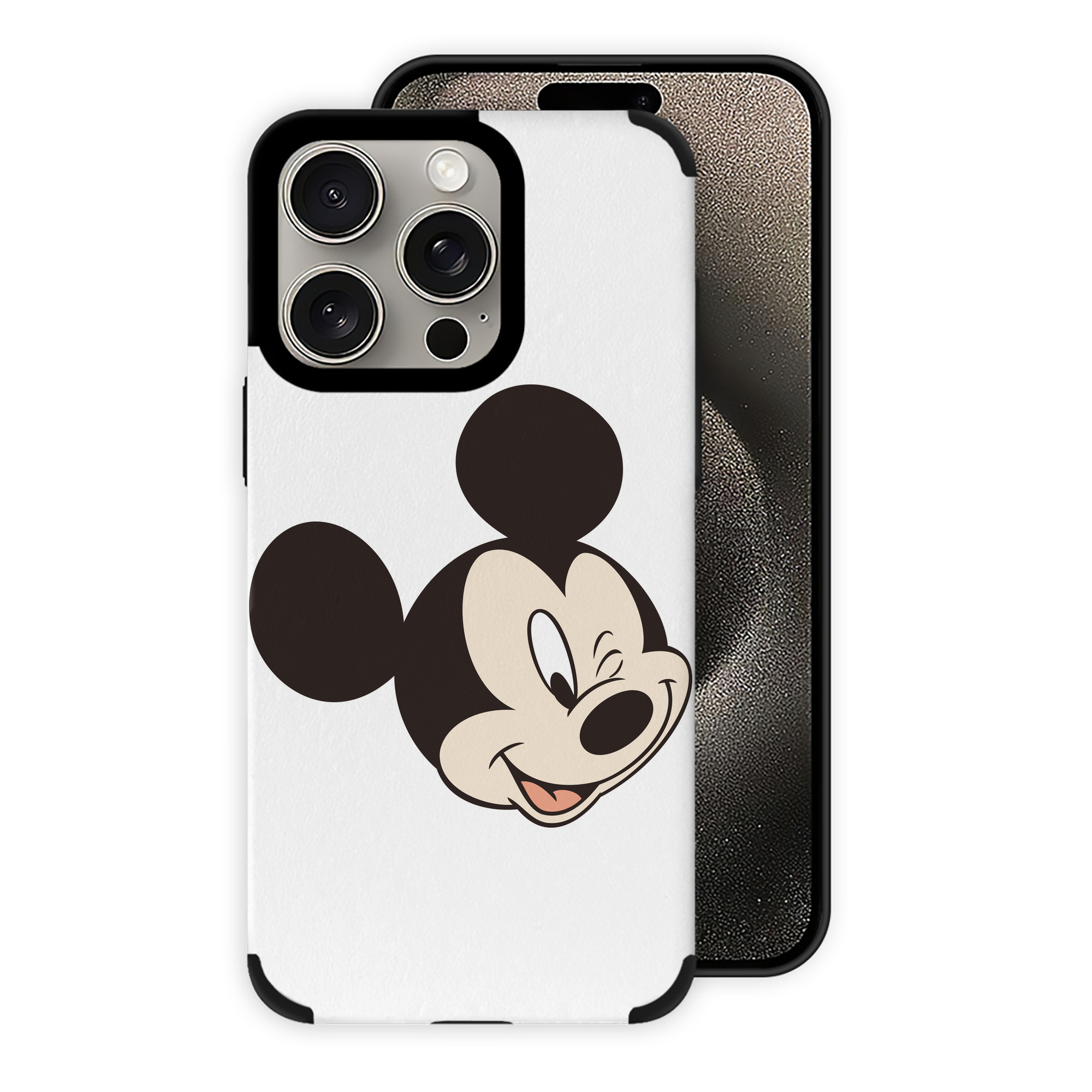 （画像用） ミッキーマウス Mickey Mouse 【iPhone15ProMax対応】 PUレザー スマホケース 耐衝撃＆黄変防止