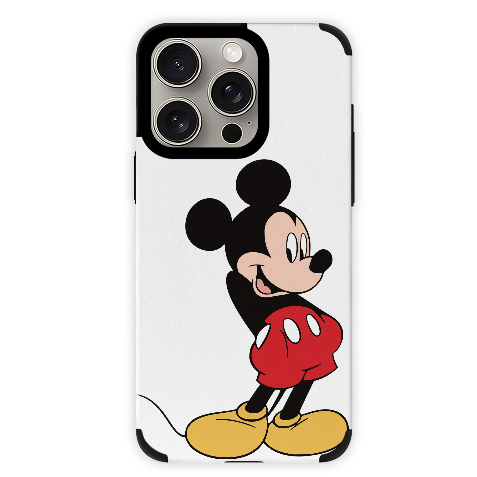 （画像用） ミッキーマウス Mickey Mouse 【iPhone15ProMax対応】 PUレザー スマホケース 耐衝撃＆黄変防止