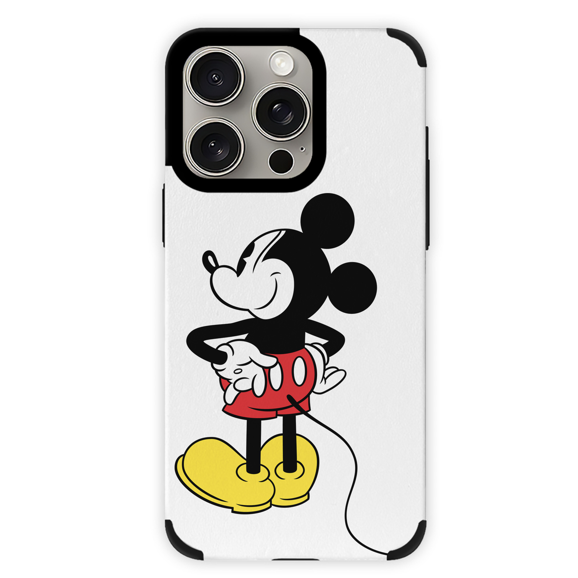 （画像用） ミッキーマウス Mickey Mouse 【iPhone15ProMax対応】 PUレザー スマホケース 耐衝撃＆黄変防止