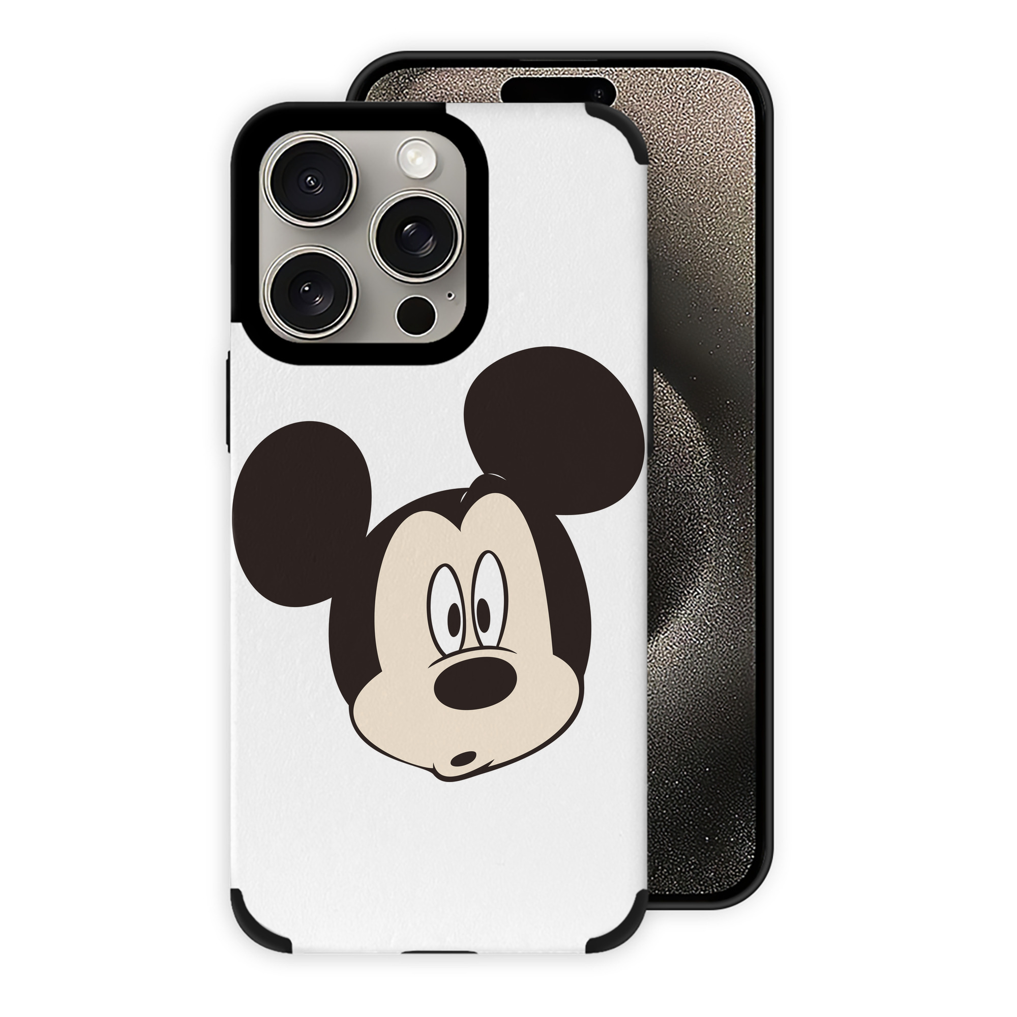 （画像用） ミッキーマウス Mickey Mouse 【iPhone15ProMax対応】 PUレザー スマホケース 耐衝撃＆黄変防止