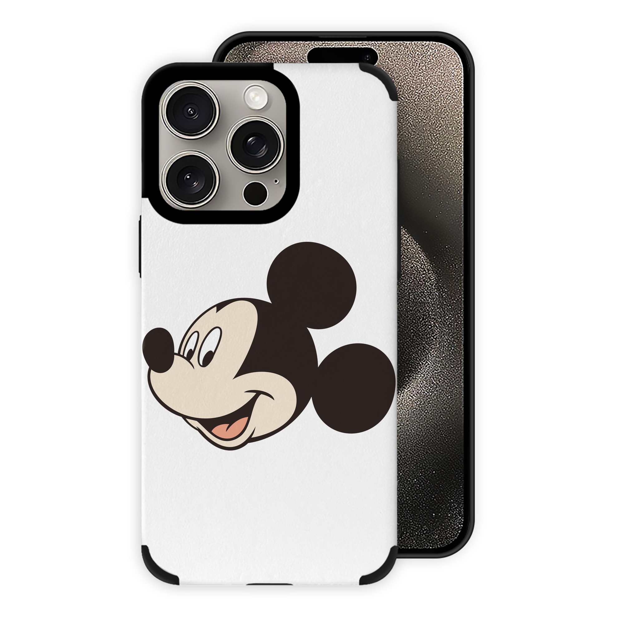（画像用） ミッキーマウス Mickey Mouse 【iPhone15ProMax対応】 PUレザー スマホケース 耐衝撃＆黄変防止