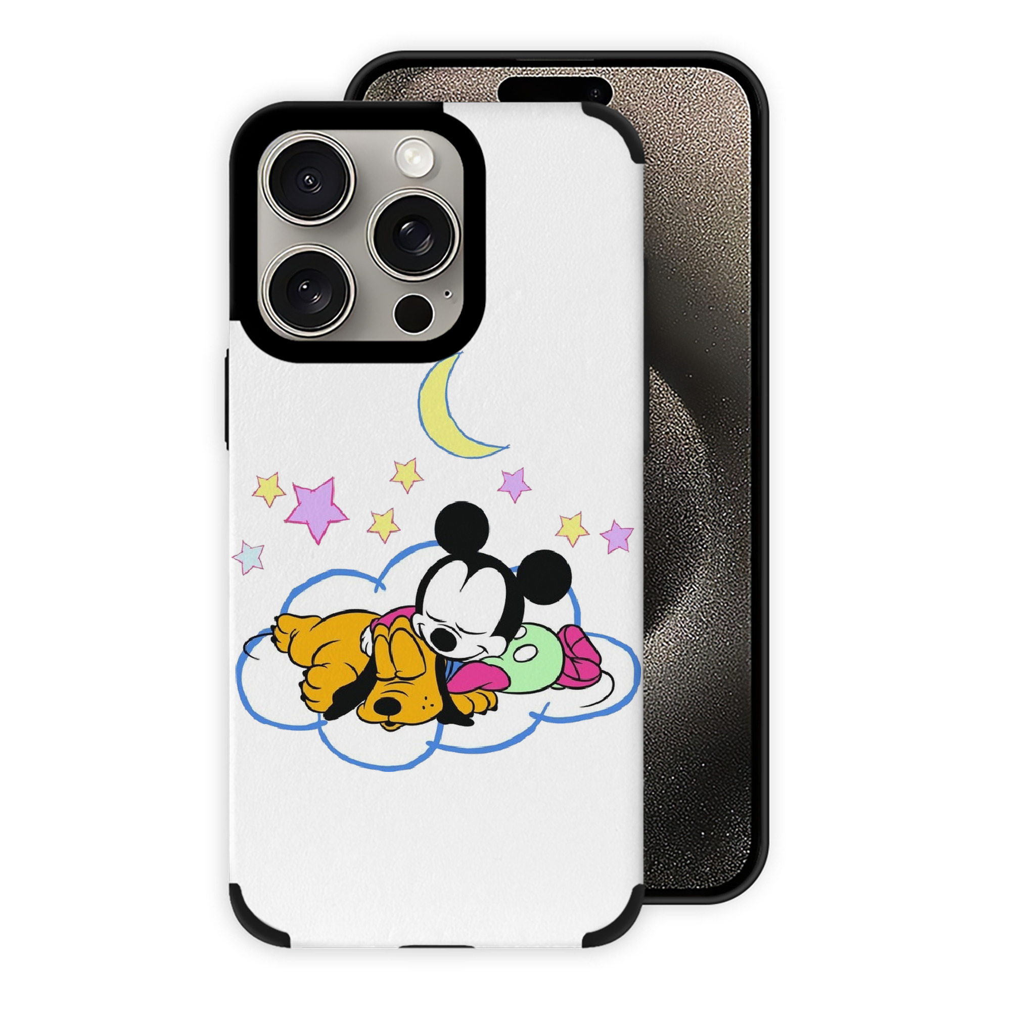 （画像用） ミッキーマウス Mickey Mouse 【iPhone15ProMax対応】 PUレザー スマホケース 耐衝撃＆黄変防止