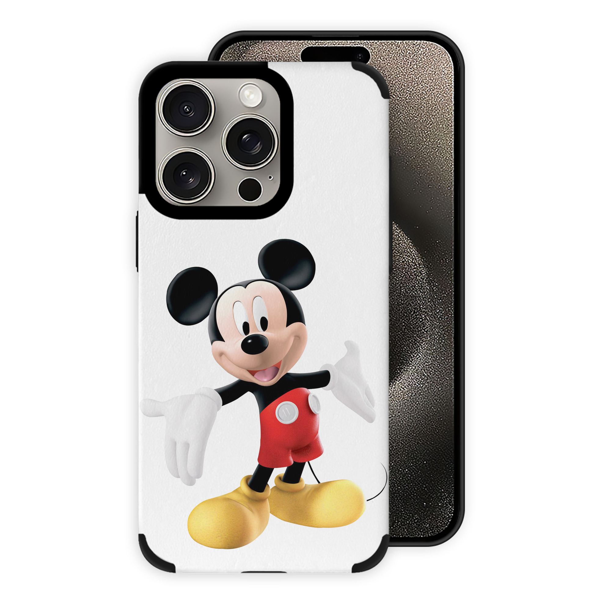 （画像用） ミッキーマウス Mickey Mouse 【iPhone15ProMax対応】 PUレザー スマホケース 耐衝撃＆黄変防止