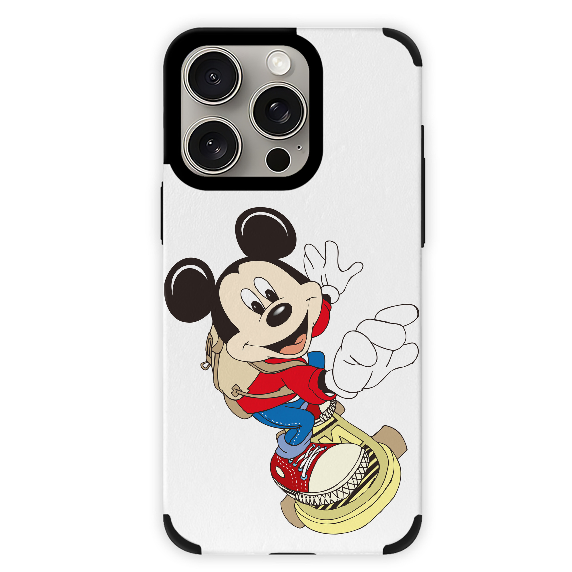 （画像用） ミッキーマウス Mickey Mouse 【iPhone15ProMax対応】 PUレザー スマホケース 耐衝撃＆黄変防止