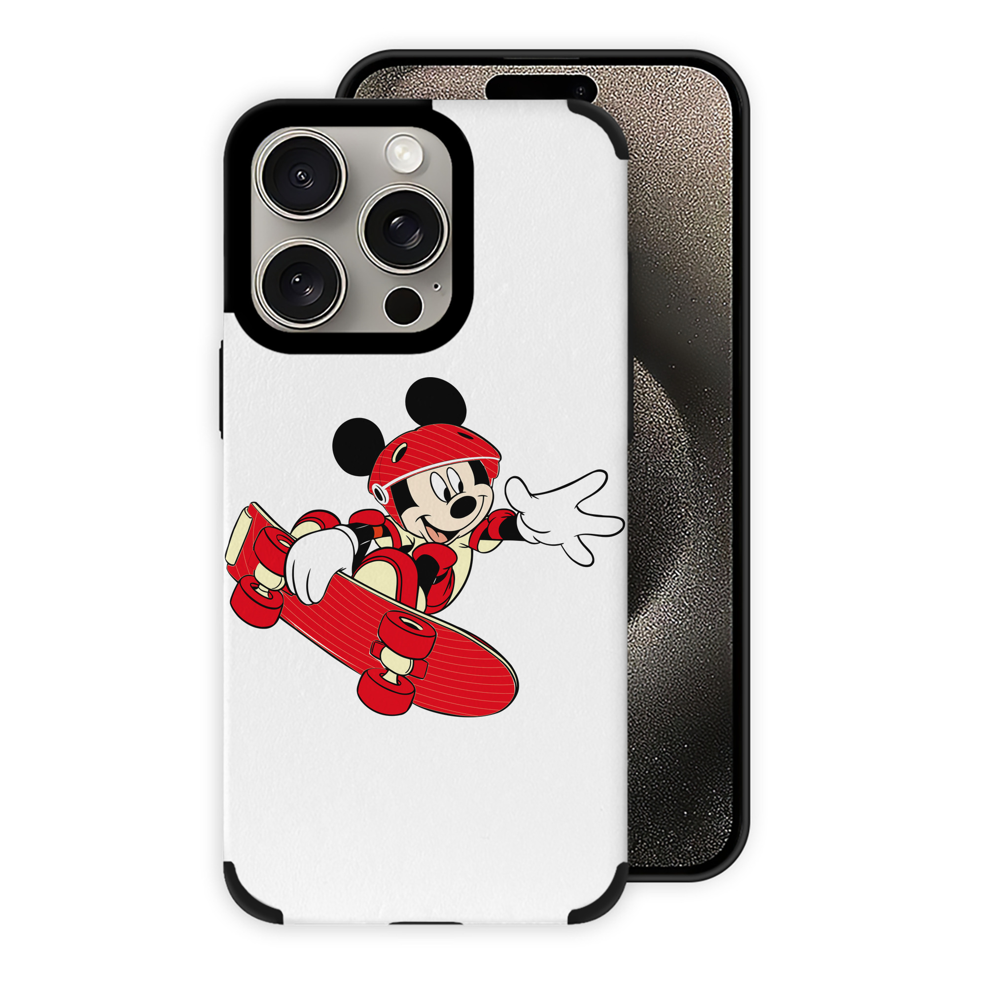 （画像用） ミッキーマウス Mickey Mouse 【iPhone15ProMax対応】 PUレザー スマホケース 耐衝撃＆黄変防止