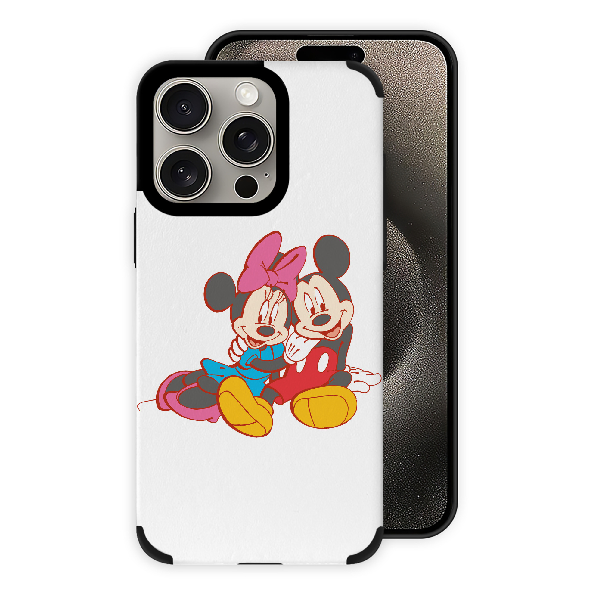 （画像用） ミッキーマウス Mickey Mouse 【iPhone15ProMax対応】 PUレザー スマホケース 耐衝撃＆黄変防止