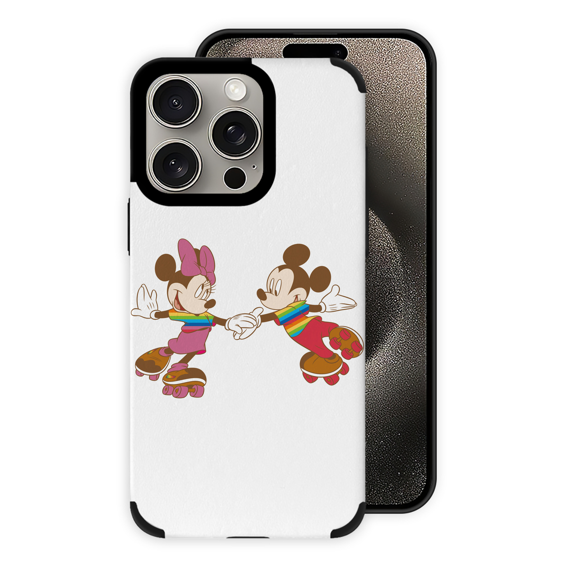 （画像用） ミッキーマウス Mickey Mouse 【iPhone15ProMax対応】 PUレザー スマホケース 耐衝撃＆黄変防止