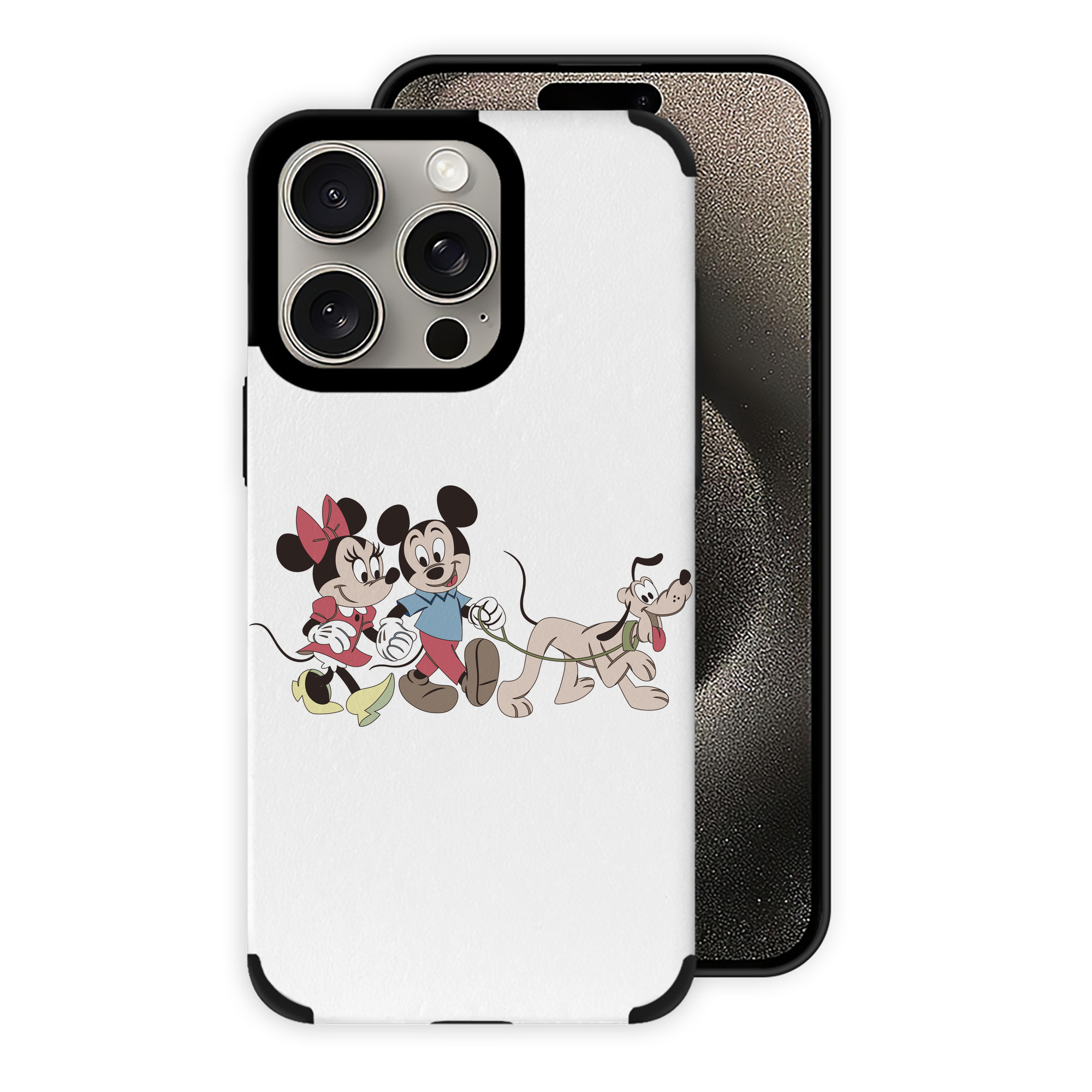 （画像用） ミッキーマウス Mickey Mouse 【iPhone15ProMax対応】 PUレザー スマホケース 耐衝撃＆黄変防止