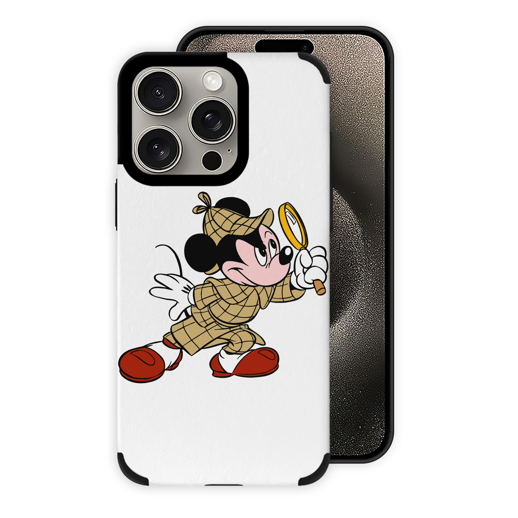 （画像用） ミッキーマウス Mickey Mouse 【iPhone15ProMax対応】 PUレザー スマホケース 耐衝撃＆黄変防止