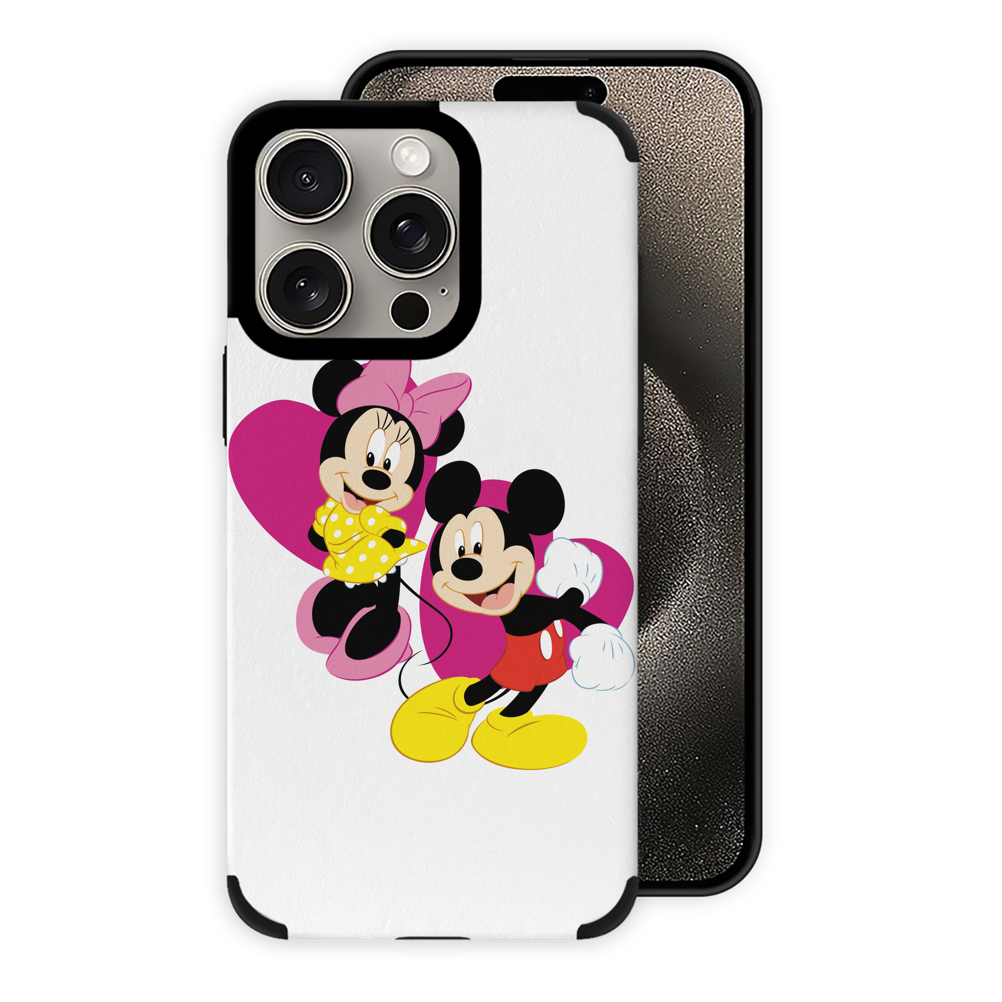 （画像用） ミッキーマウス Mickey Mouse 【iPhone15ProMax対応】 PUレザー スマホケース 耐衝撃＆黄変防止