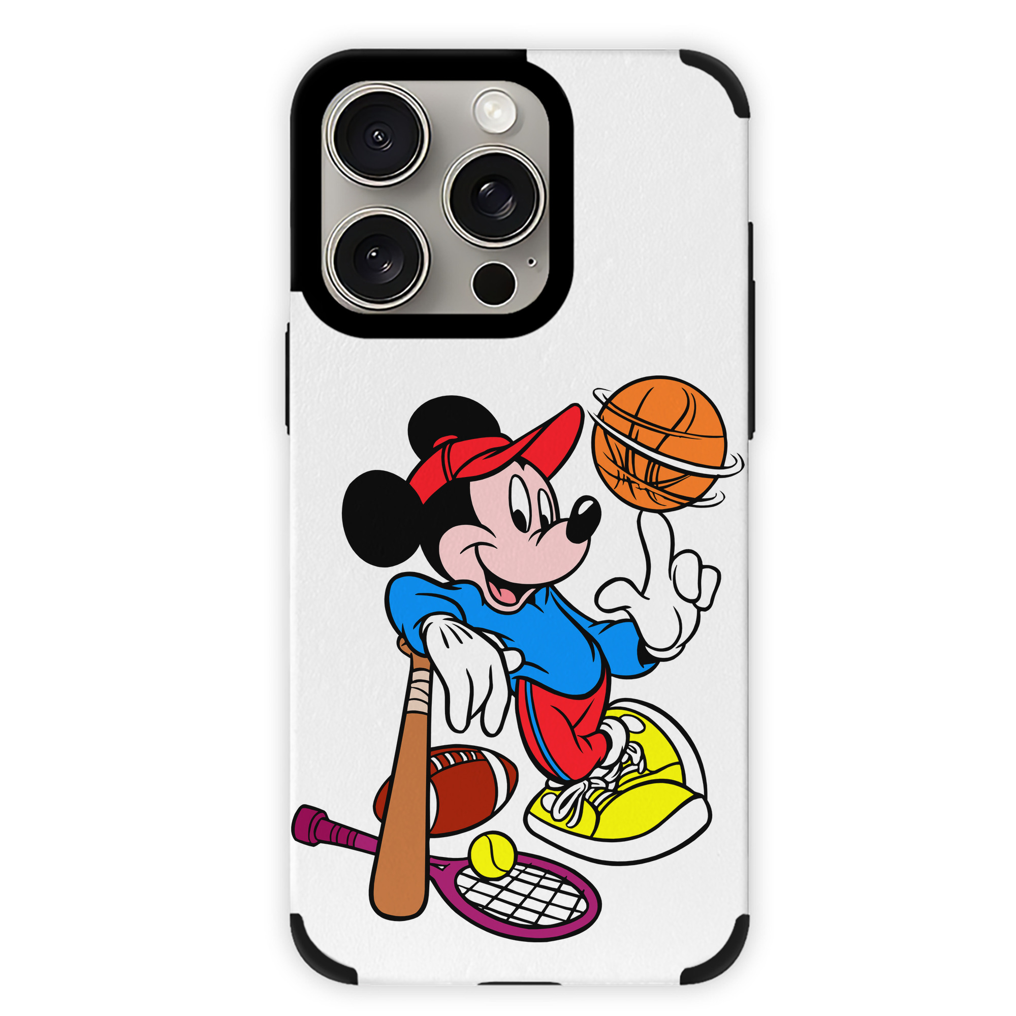 （画像用） ミッキーマウス Mickey Mouse 【iPhone15ProMax対応】 PUレザー スマホケース 耐衝撃＆黄変防止