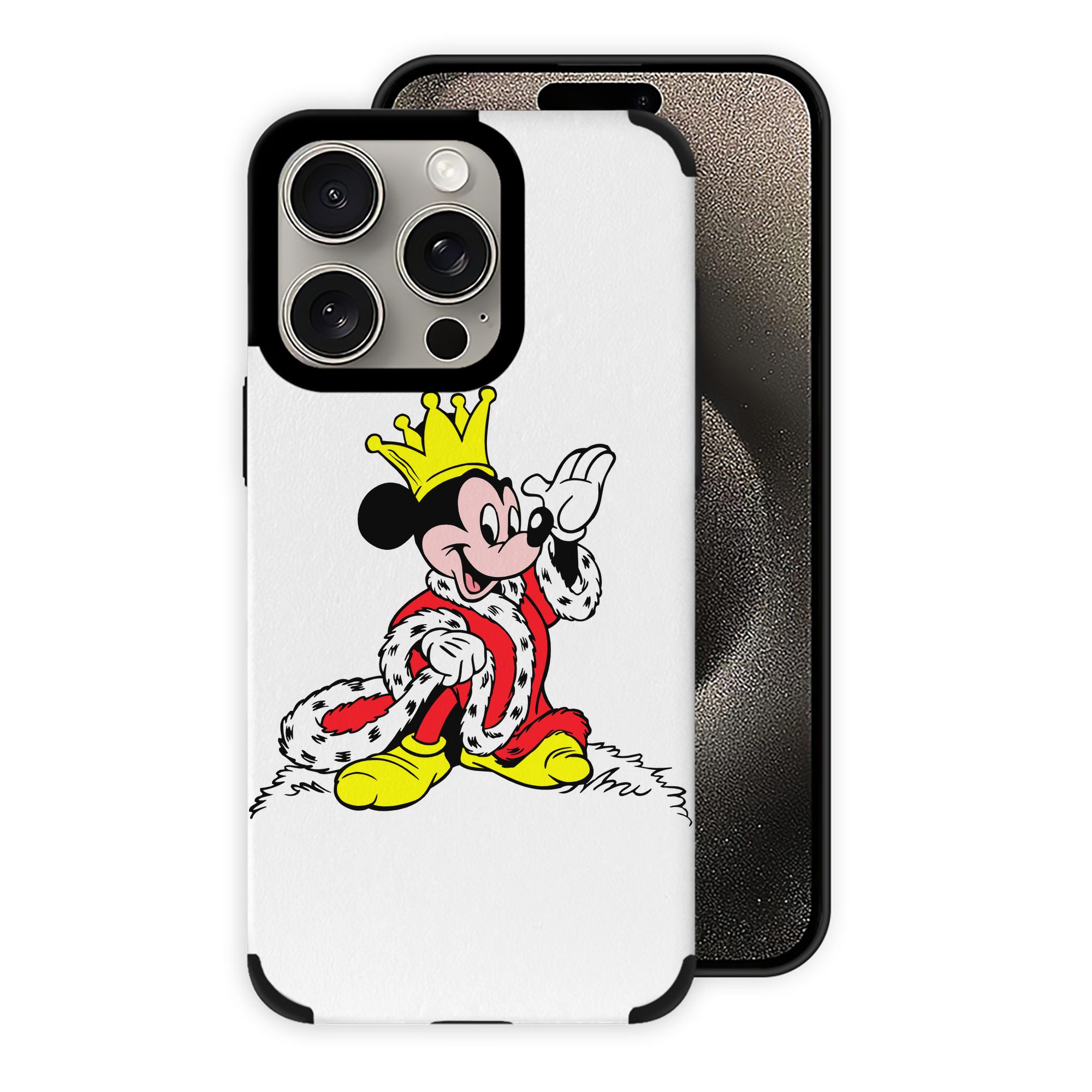 （画像用） ミッキーマウス Mickey Mouse 【iPhone15ProMax対応】 PUレザー スマホケース 耐衝撃＆黄変防止