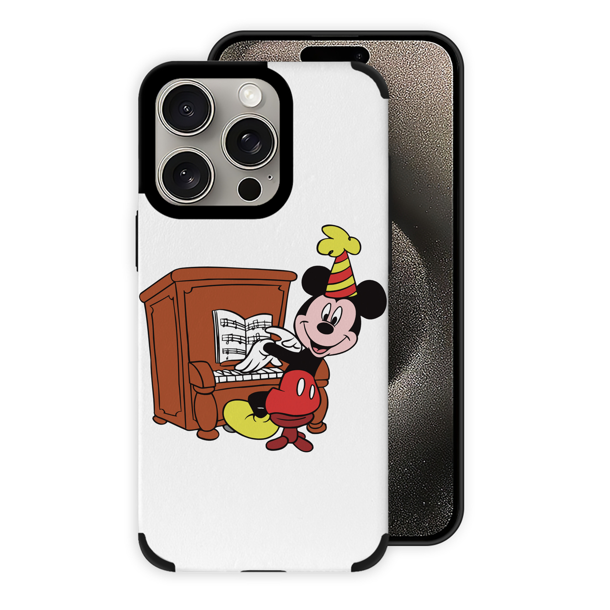 （画像用） ミッキーマウス Mickey Mouse 【iPhone15ProMax対応】 PUレザー スマホケース 耐衝撃＆黄変防止