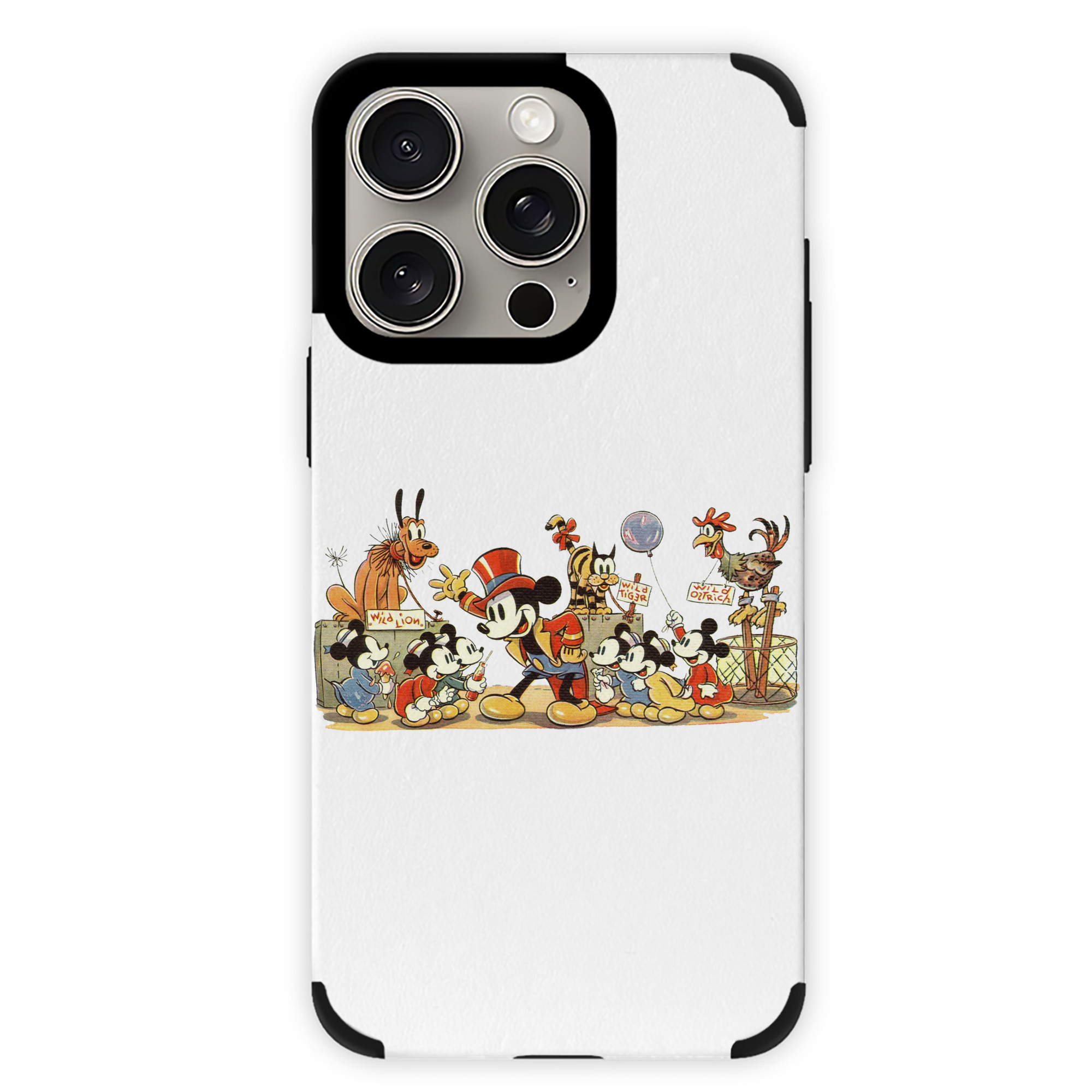 （画像用） ミッキーマウス Mickey Mouse 【iPhone15ProMax対応】 PUレザー スマホケース 耐衝撃＆黄変防止