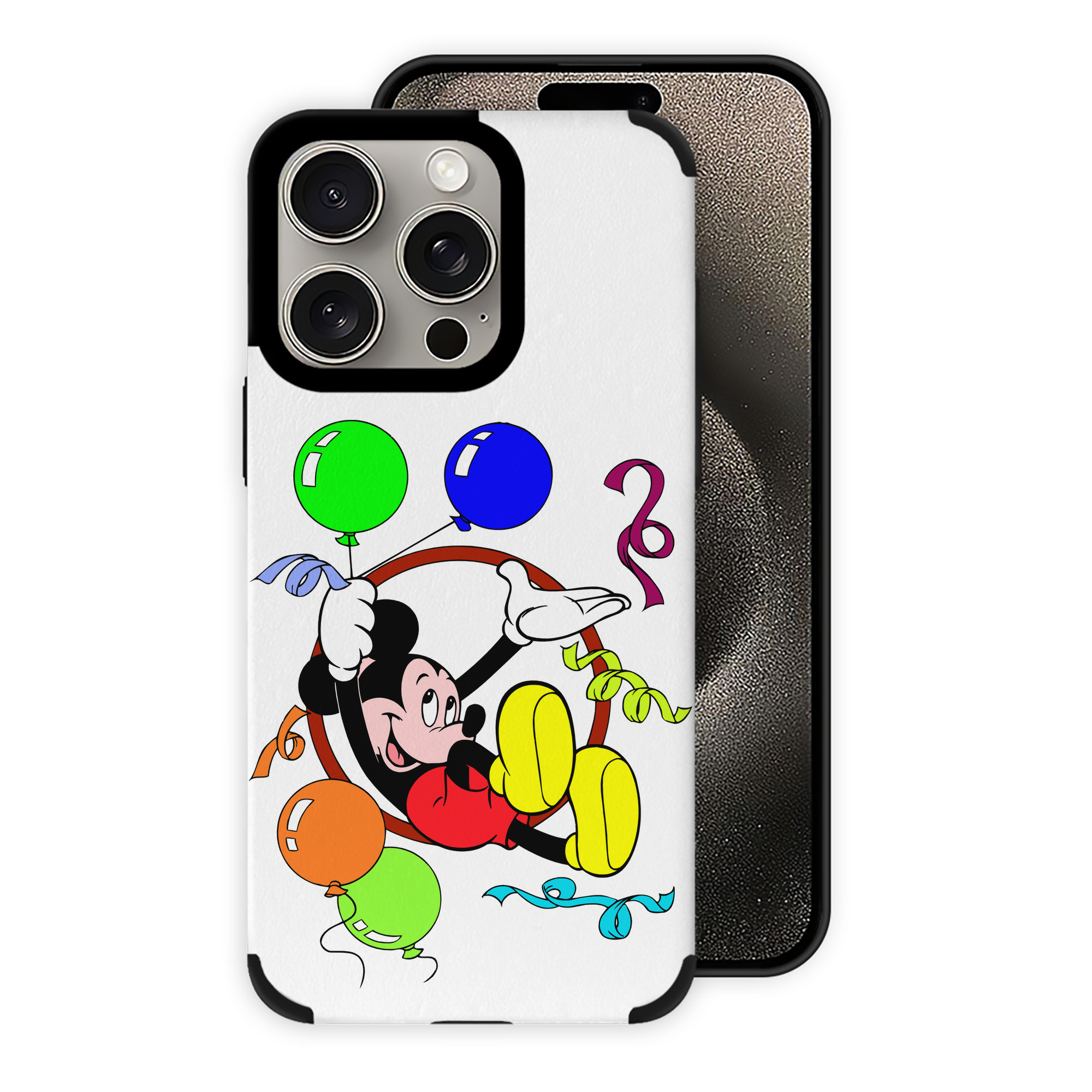 （画像用） ミッキーマウス Mickey Mouse 【iPhone15ProMax対応】 PUレザー スマホケース 耐衝撃＆黄変防止
