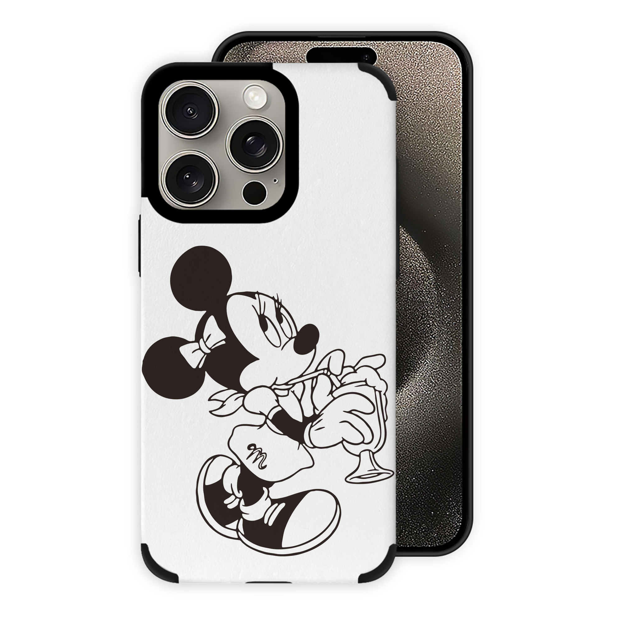 （画像用） ミッキーマウス Mickey Mouse 【iPhone15ProMax対応】 PUレザー スマホケース 耐衝撃＆黄変防止