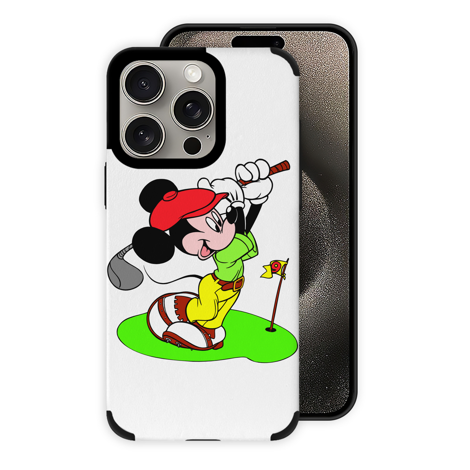 （画像用） ミッキーマウス Mickey Mouse 【iPhone15ProMax対応】 PUレザー スマホケース 耐衝撃＆黄変防止