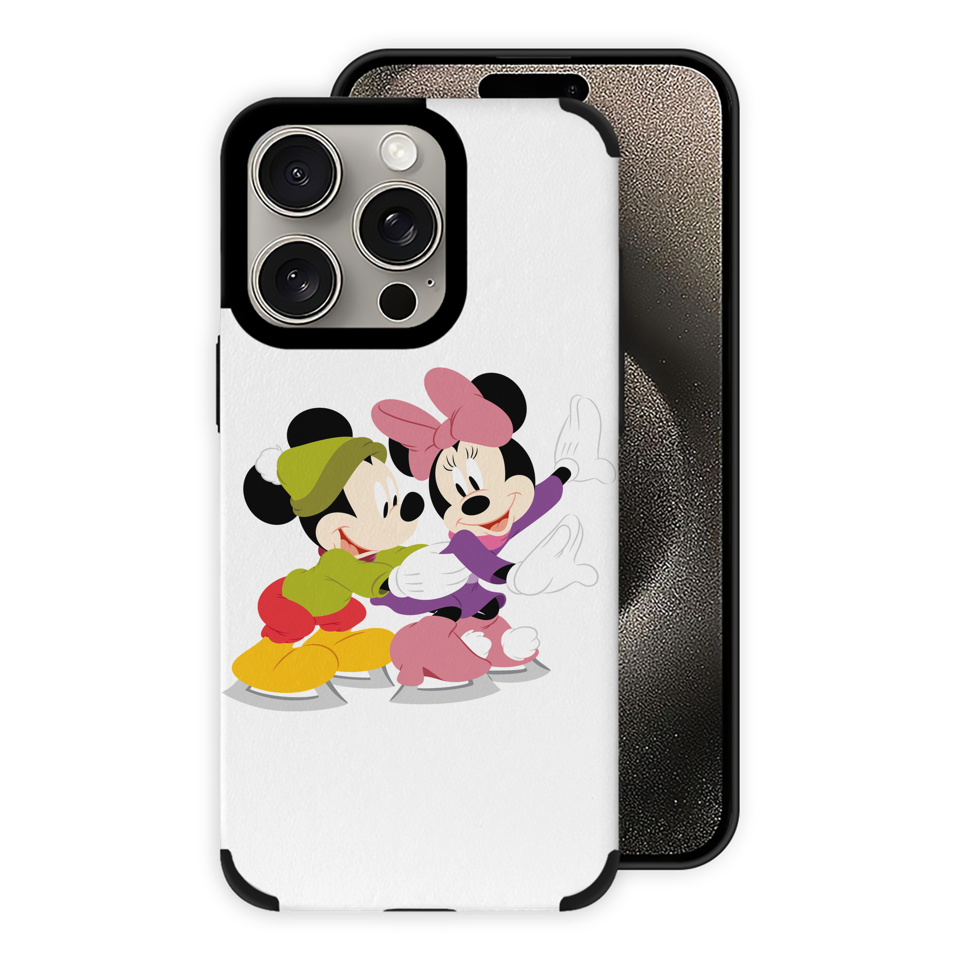 （画像用） ミッキーマウス Mickey Mouse 【iPhone15ProMax対応】 PUレザー スマホケース 耐衝撃＆黄変防止