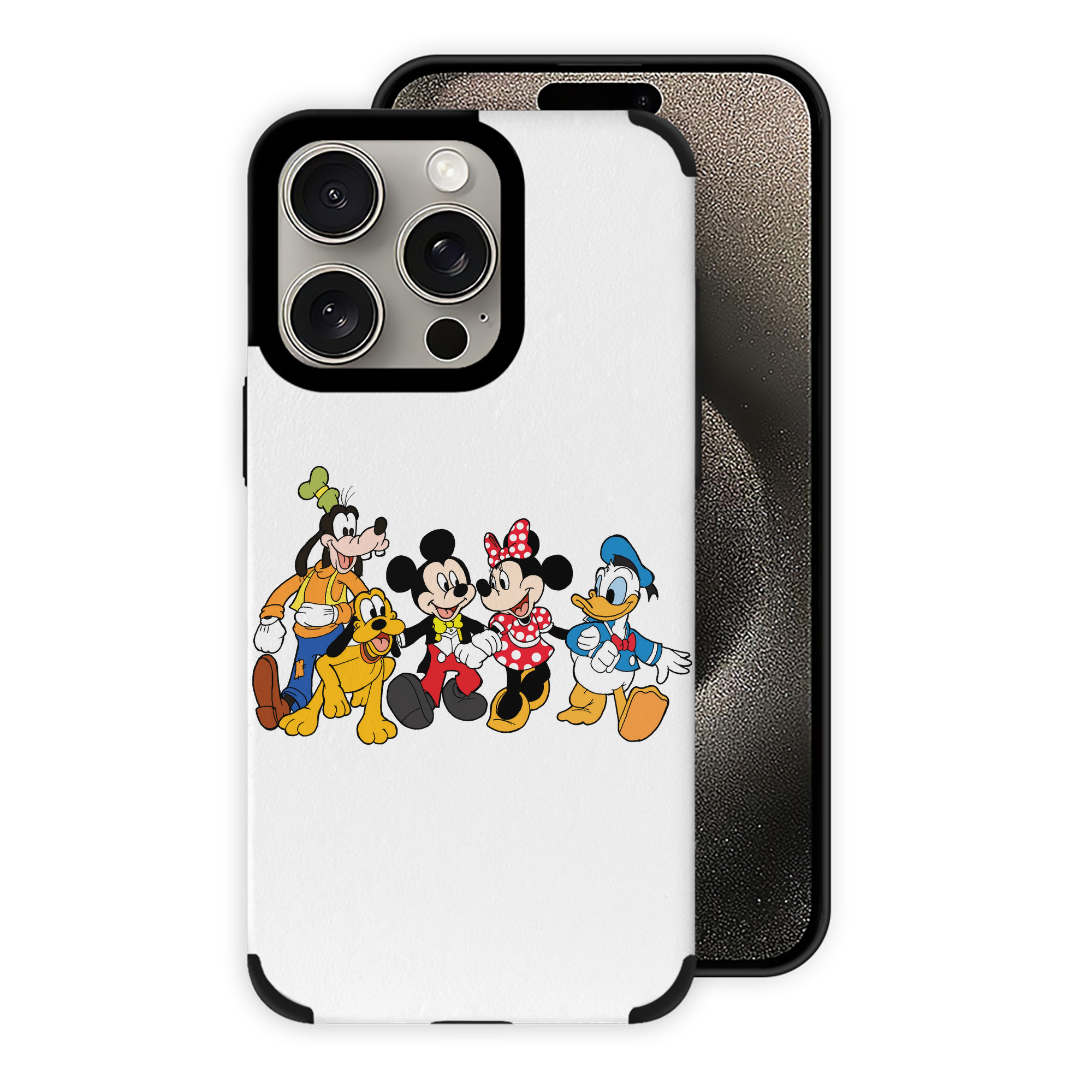 （画像用） ミッキーマウス Mickey Mouse 【iPhone15ProMax対応】 PUレザー スマホケース 耐衝撃＆黄変防止
