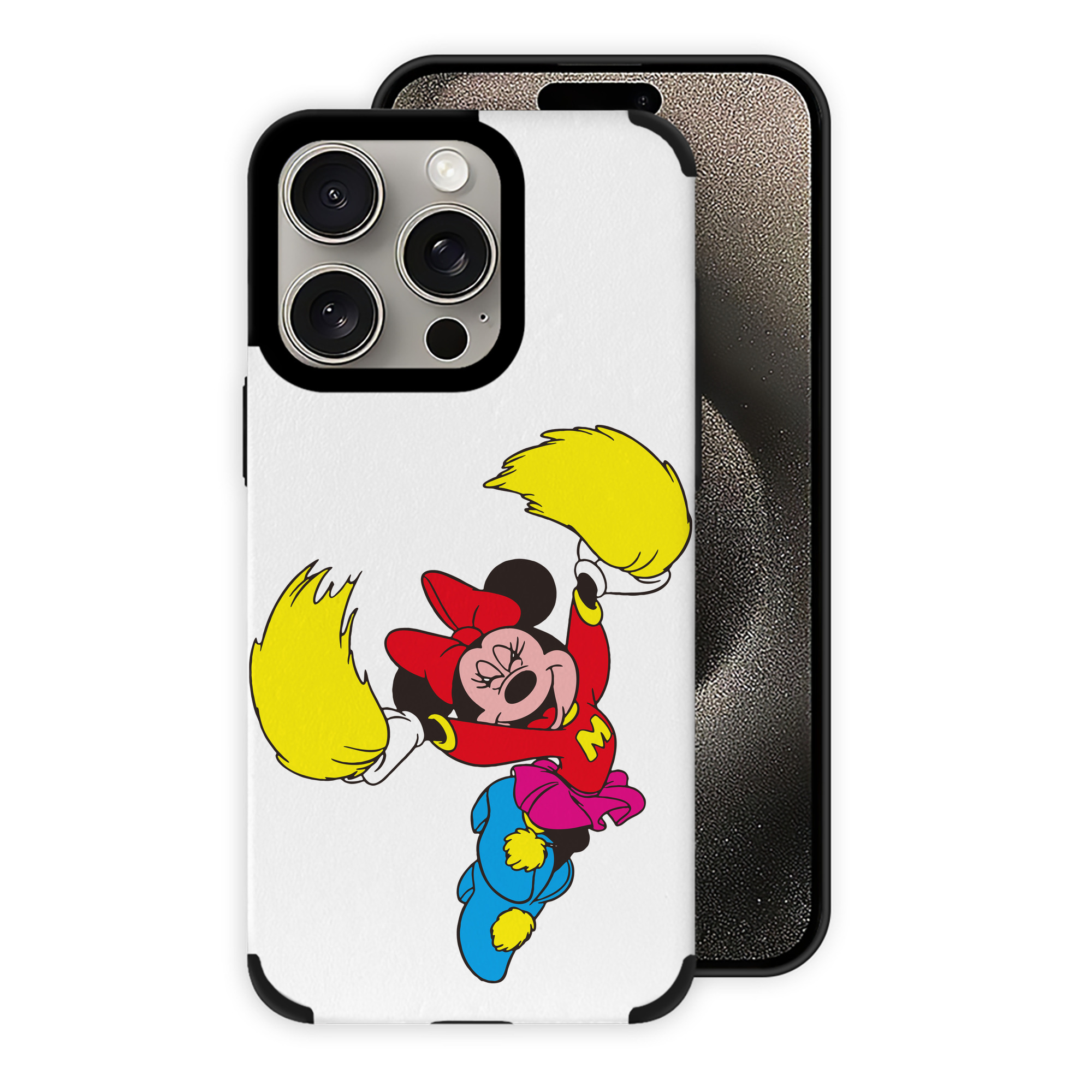 （画像用） ミッキーマウス Mickey Mouse 【iPhone15ProMax対応】 PUレザー スマホケース 耐衝撃＆黄変防止