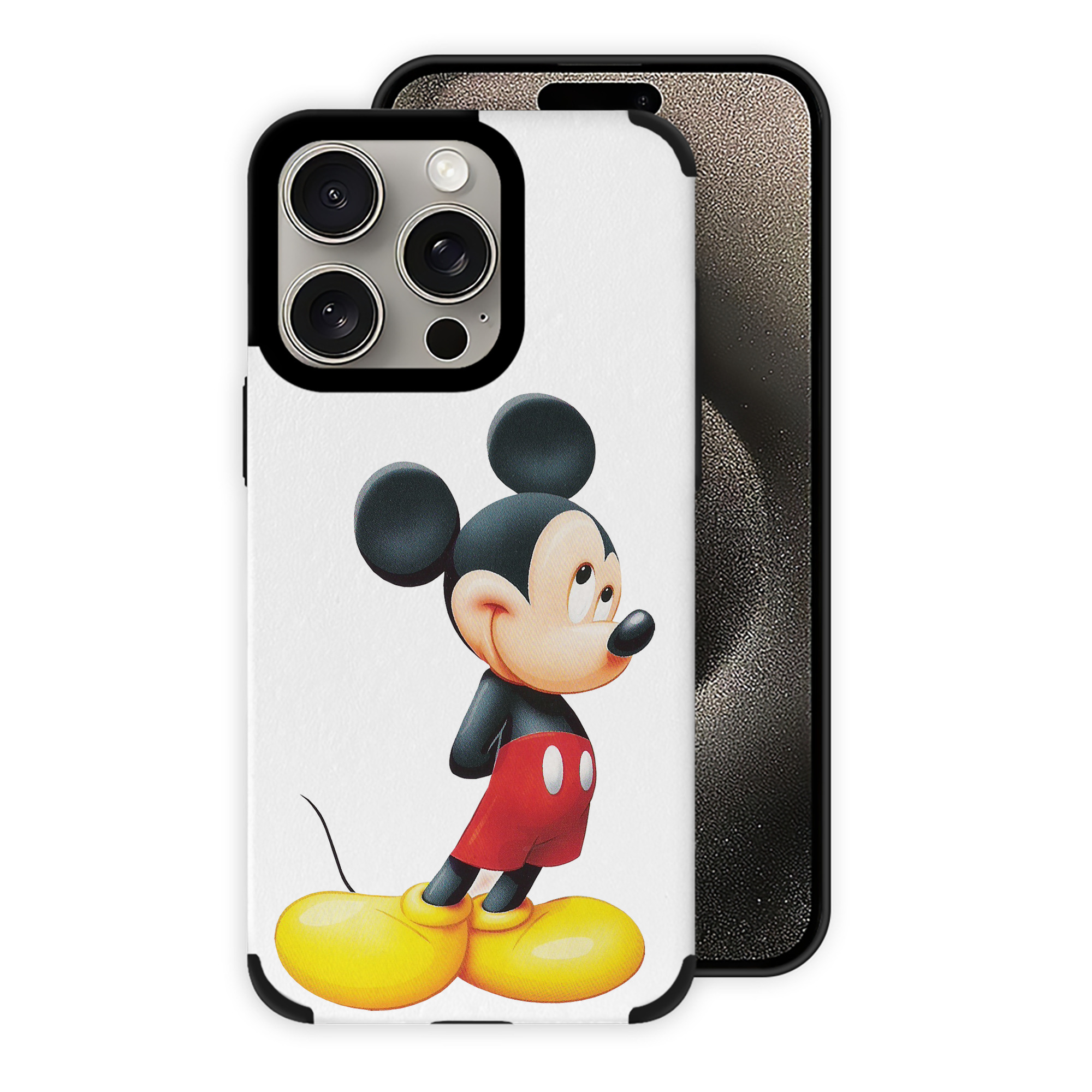 （画像用） ミッキーマウス Mickey Mouse 【iPhone15ProMax対応】 PUレザー スマホケース 耐衝撃＆黄変防止