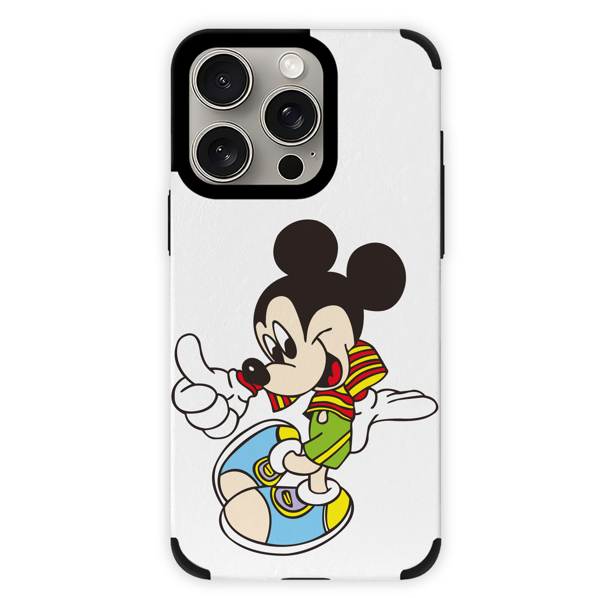 （画像用） ミッキーマウス Mickey Mouse 【iPhone15ProMax対応】 PUレザー スマホケース 耐衝撃＆黄変防止