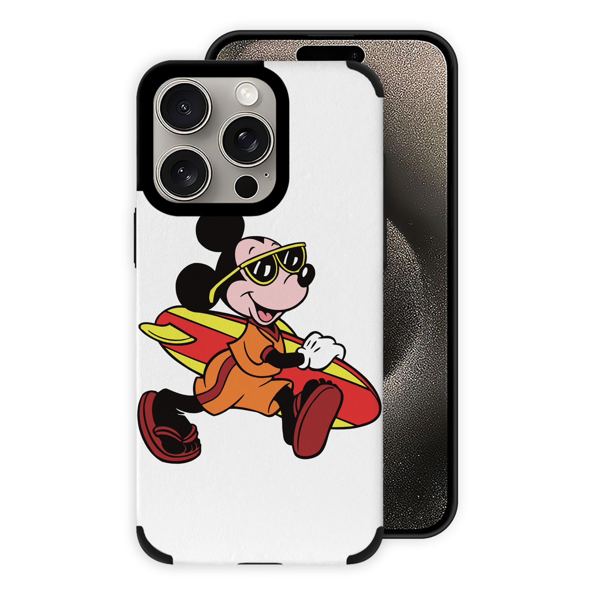 （画像用） ミッキーマウス Mickey Mouse 【iPhone15ProMax対応】 PUレザー スマホケース 耐衝撃＆黄変防止