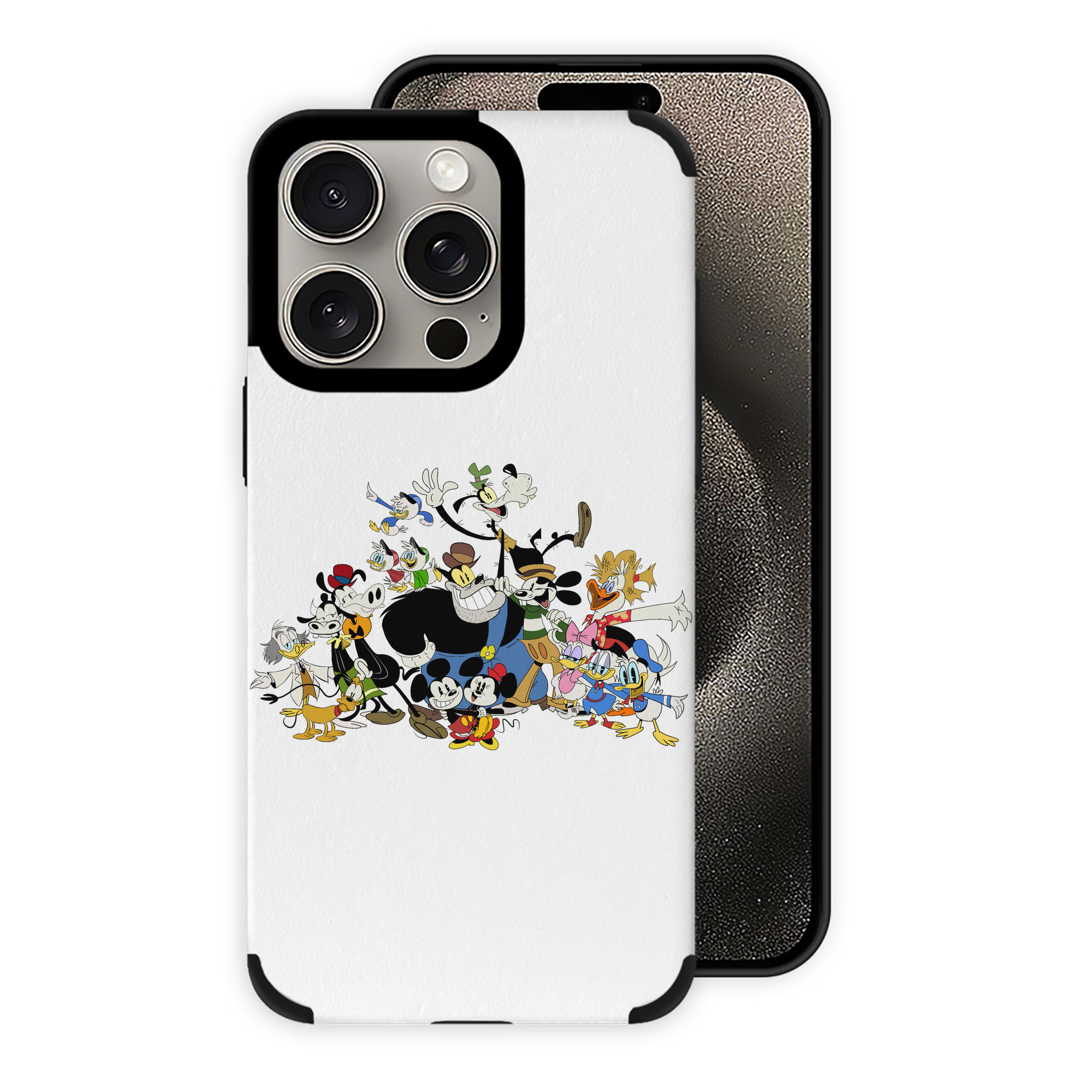 （画像用） ミッキーマウス Mickey Mouse 【iPhone15ProMax対応】 PUレザー スマホケース 耐衝撃＆黄変防止