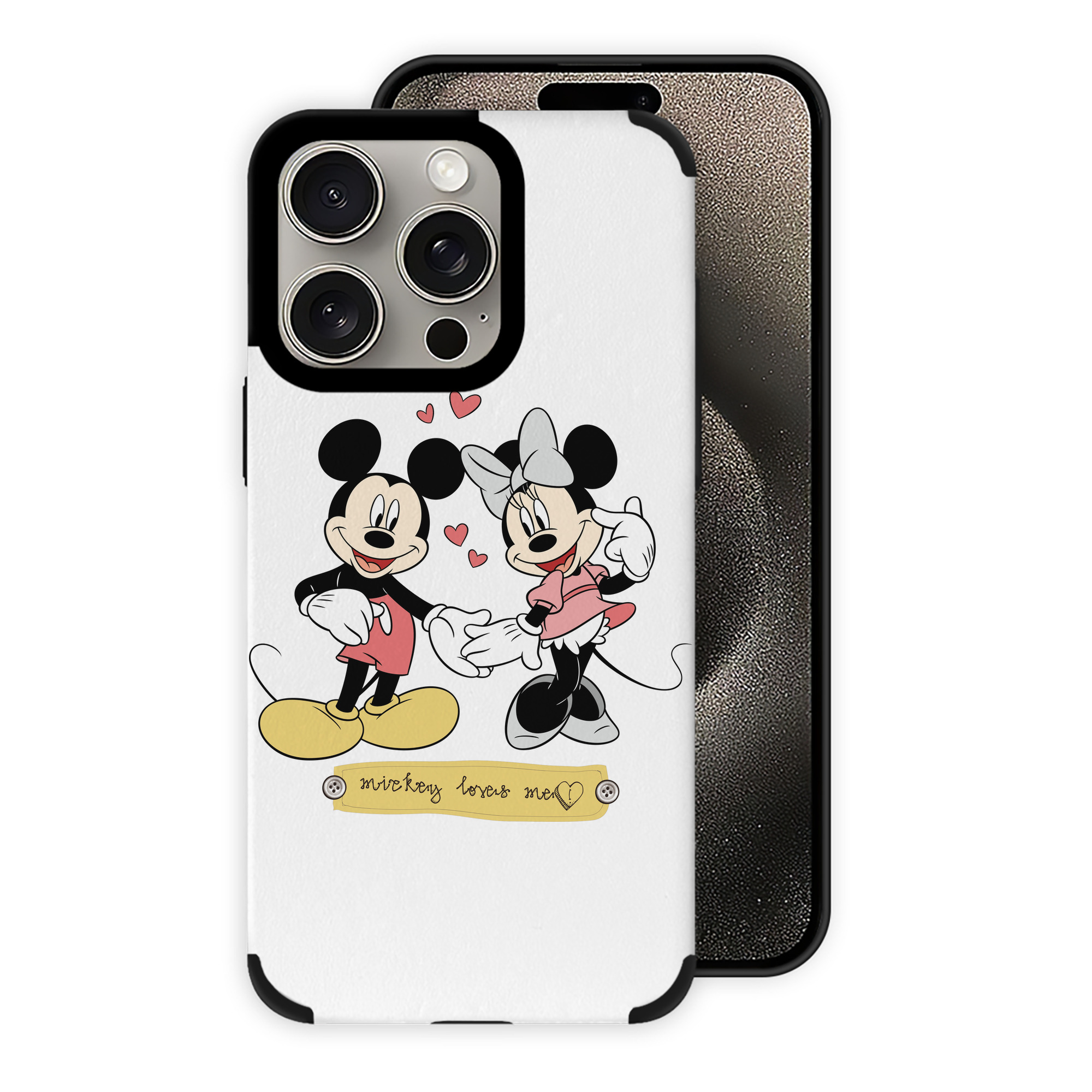 （画像用） ミッキーマウス Mickey Mouse 【iPhone15ProMax対応】 PUレザー スマホケース 耐衝撃＆黄変防止