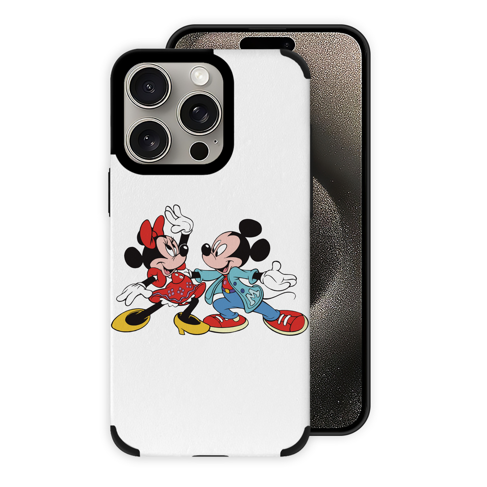 （画像用） ミッキーマウス Mickey Mouse 【iPhone15ProMax対応】 PUレザー スマホケース 耐衝撃＆黄変防止