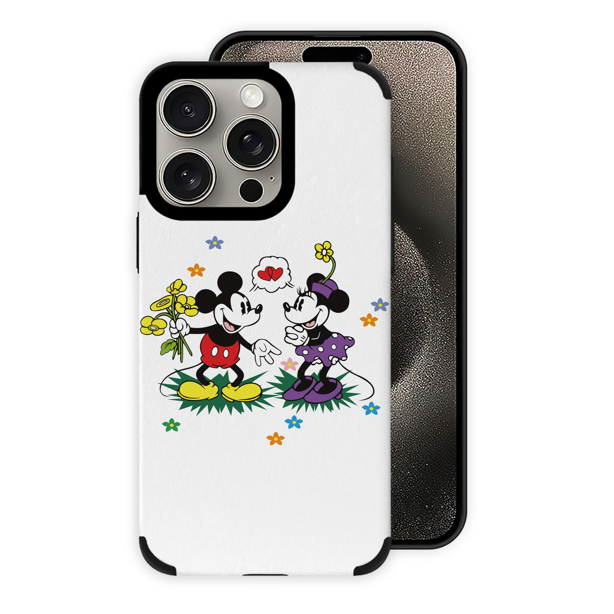 （画像用） ミッキーマウス Mickey Mouse 【iPhone15ProMax対応】 PUレザー スマホケース 耐衝撃＆黄変防止
