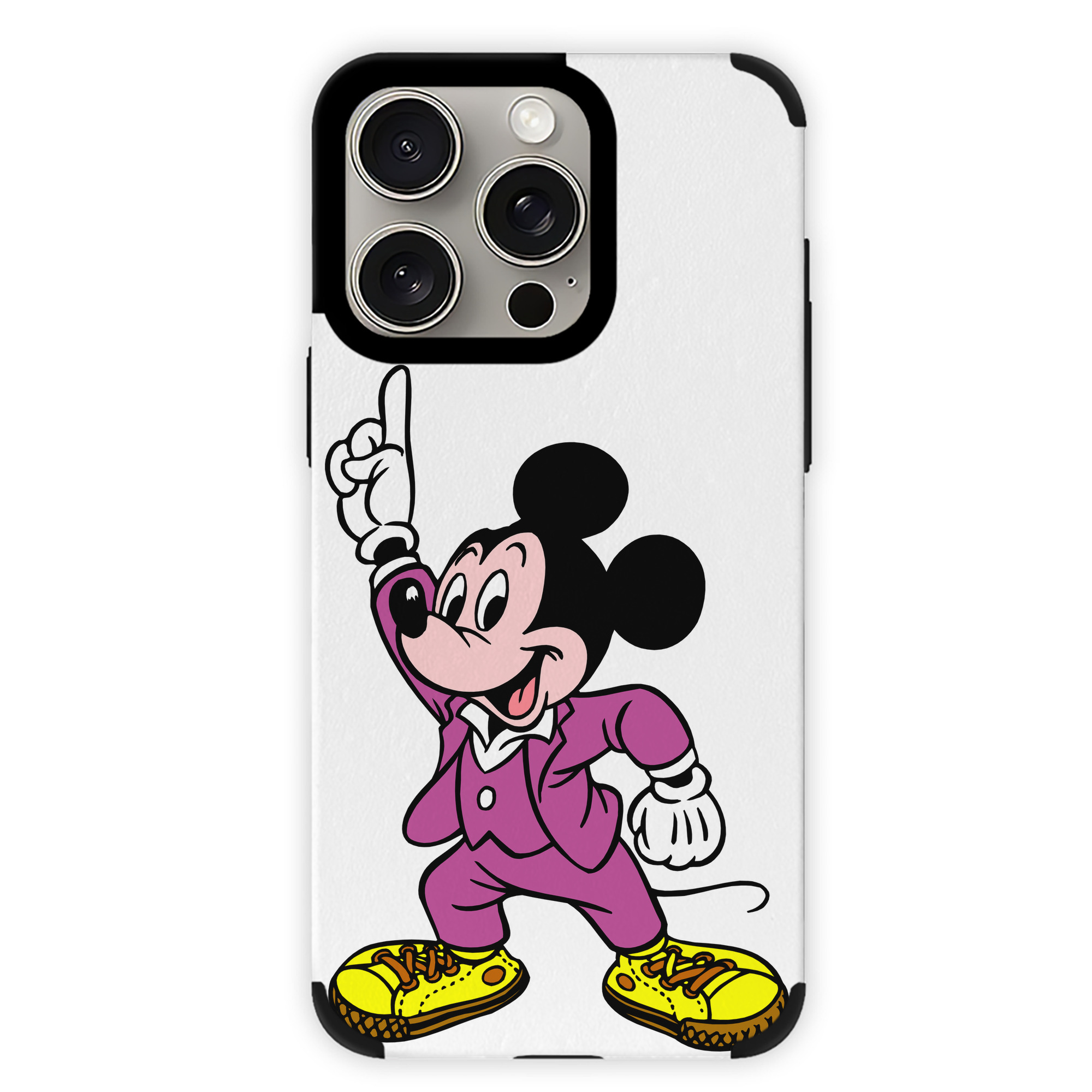 （画像用） ミッキーマウス Mickey Mouse 【iPhone15ProMax対応】 PUレザー スマホケース 耐衝撃＆黄変防止