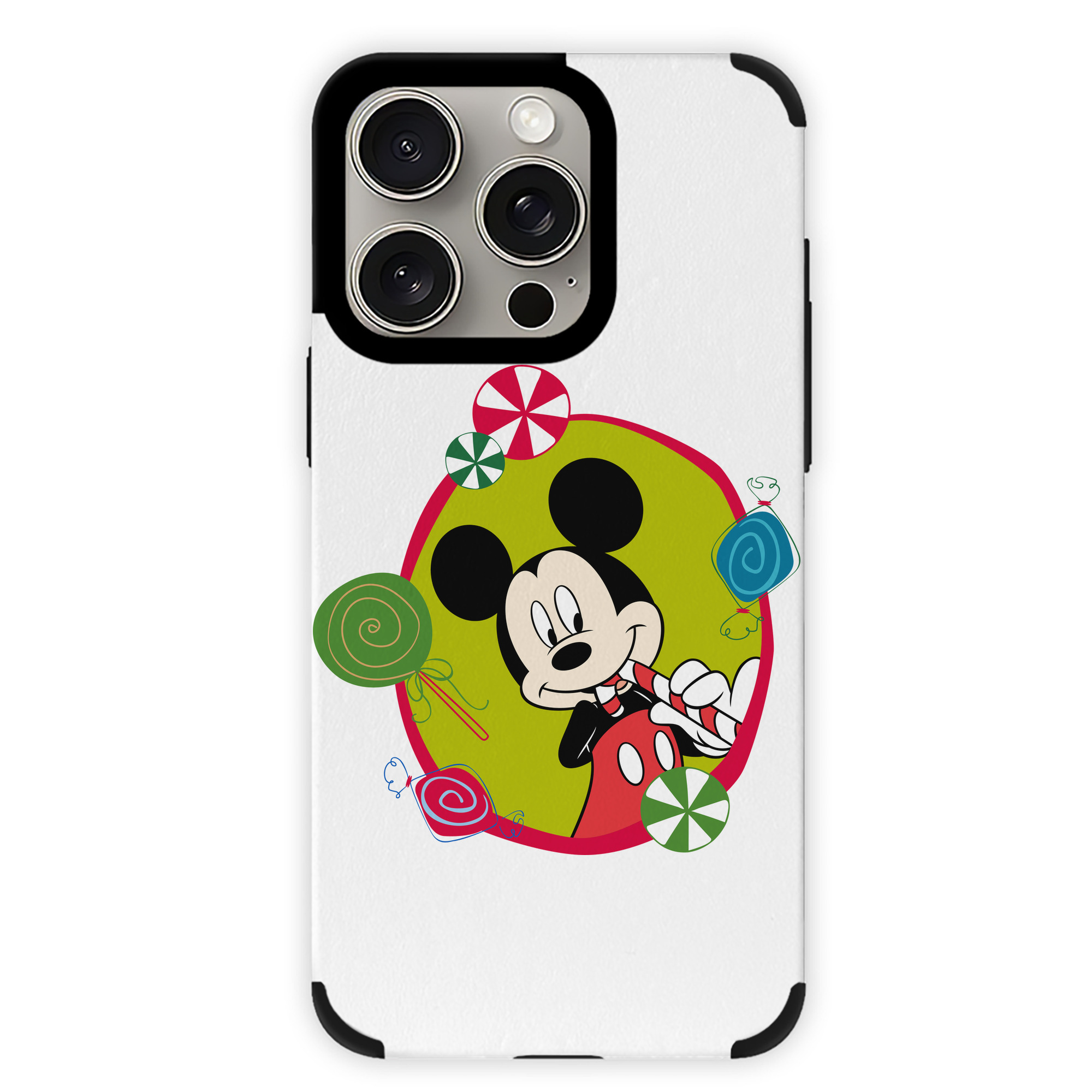 （画像用） ミッキーマウス Mickey Mouse 【iPhone15ProMax対応】 PUレザー スマホケース 耐衝撃＆黄変防止