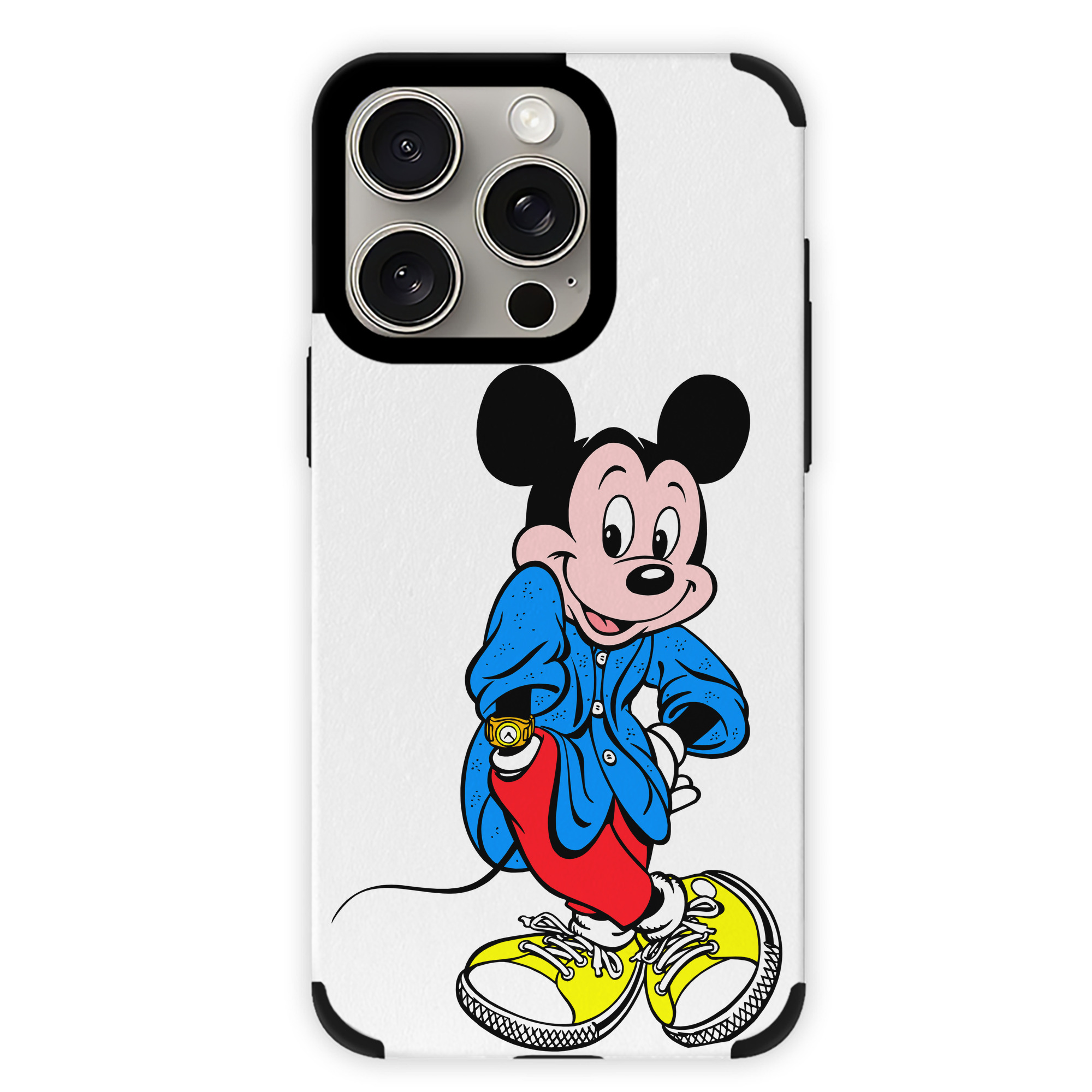 （画像用） ミッキーマウス Mickey Mouse 【iPhone15ProMax対応】 PUレザー スマホケース 耐衝撃＆黄変防止