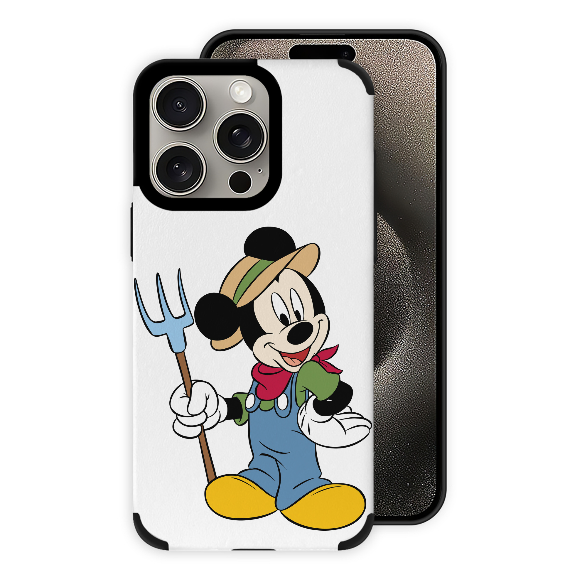（画像用） ミッキーマウス Mickey Mouse 【iPhone15ProMax対応】 PUレザー スマホケース 耐衝撃＆黄変防止
