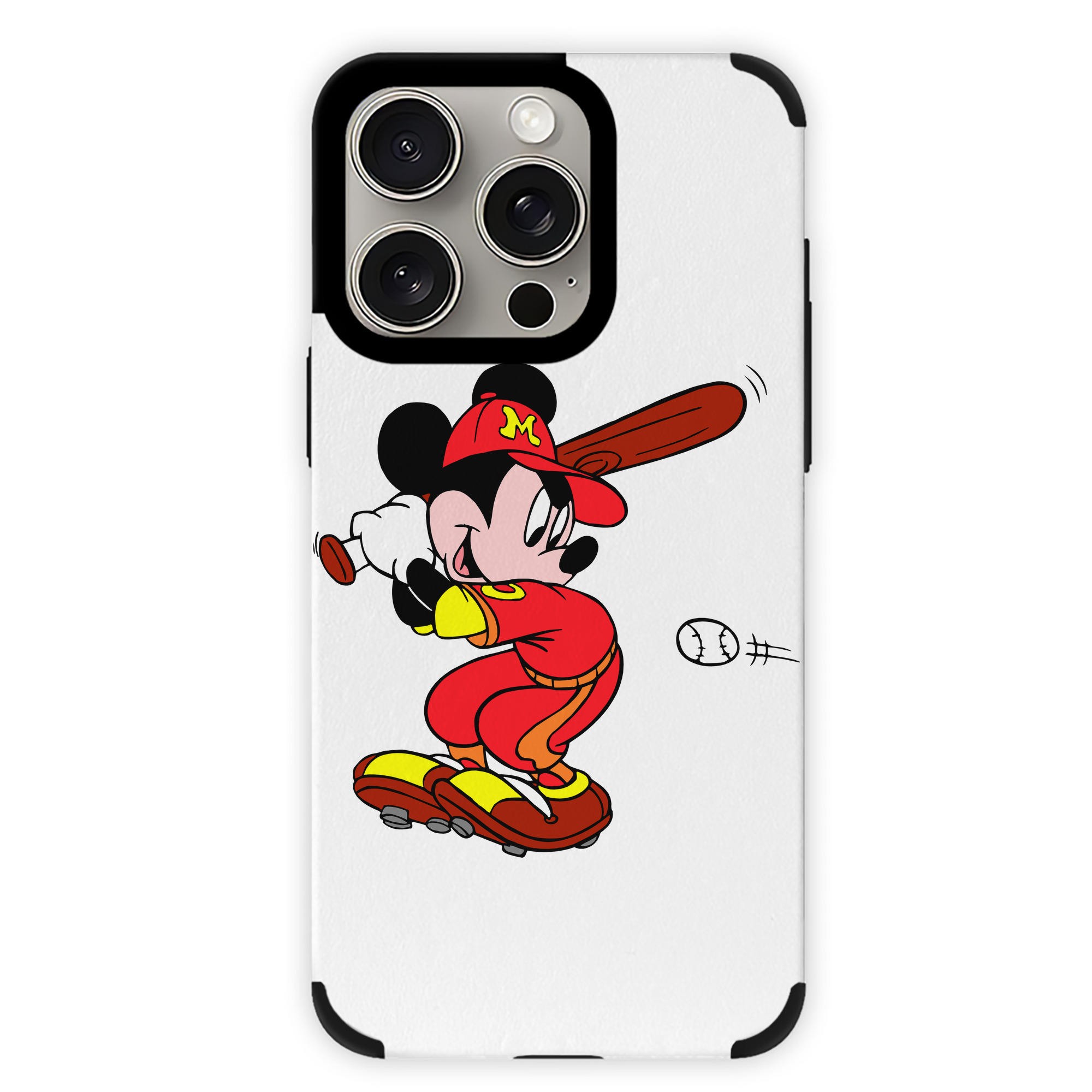 （画像用） ミッキーマウス Mickey Mouse 【iPhone15ProMax対応】 PUレザー スマホケース 耐衝撃＆黄変防止