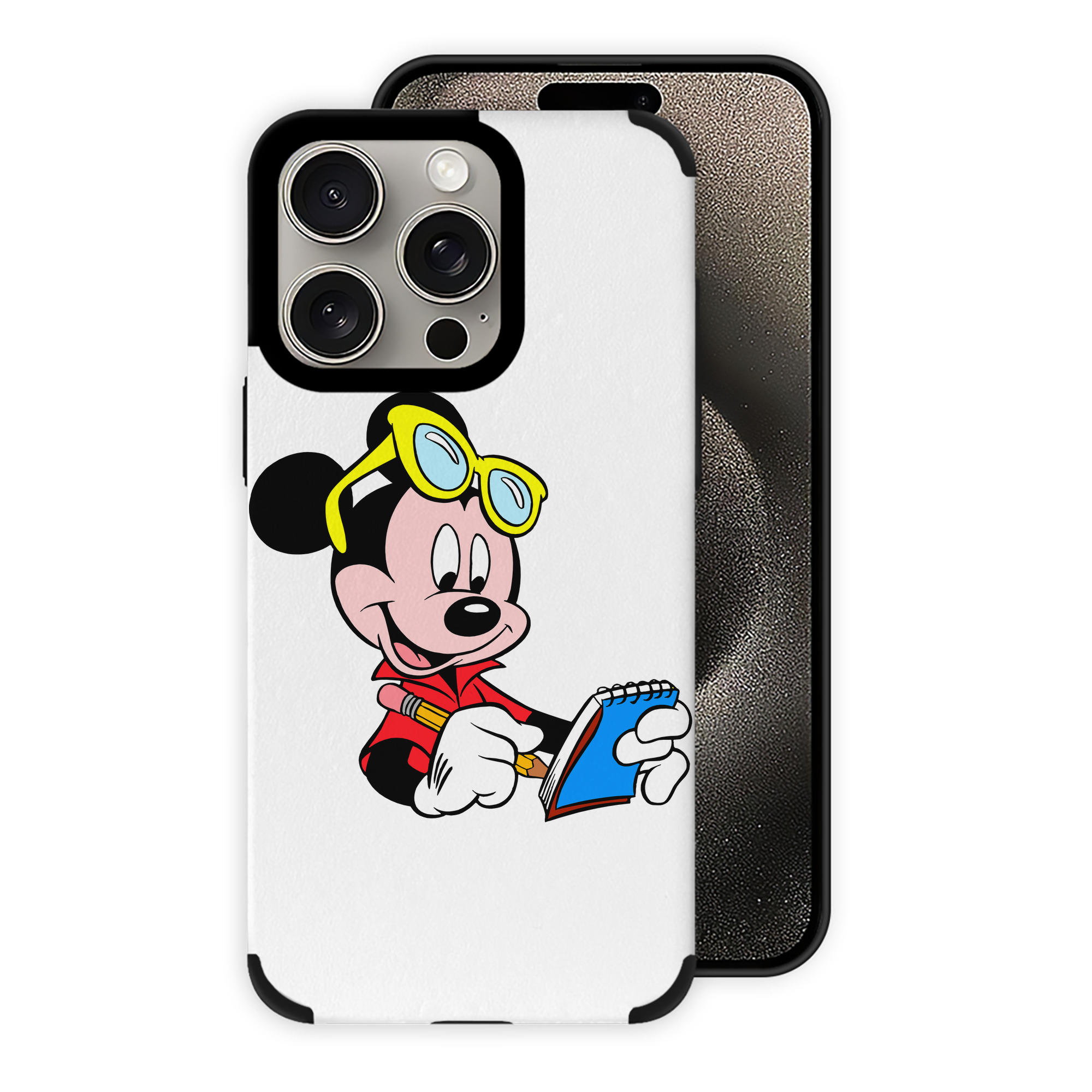 （画像用） ミッキーマウス Mickey Mouse 【iPhone15ProMax対応】 PUレザー スマホケース 耐衝撃＆黄変防止
