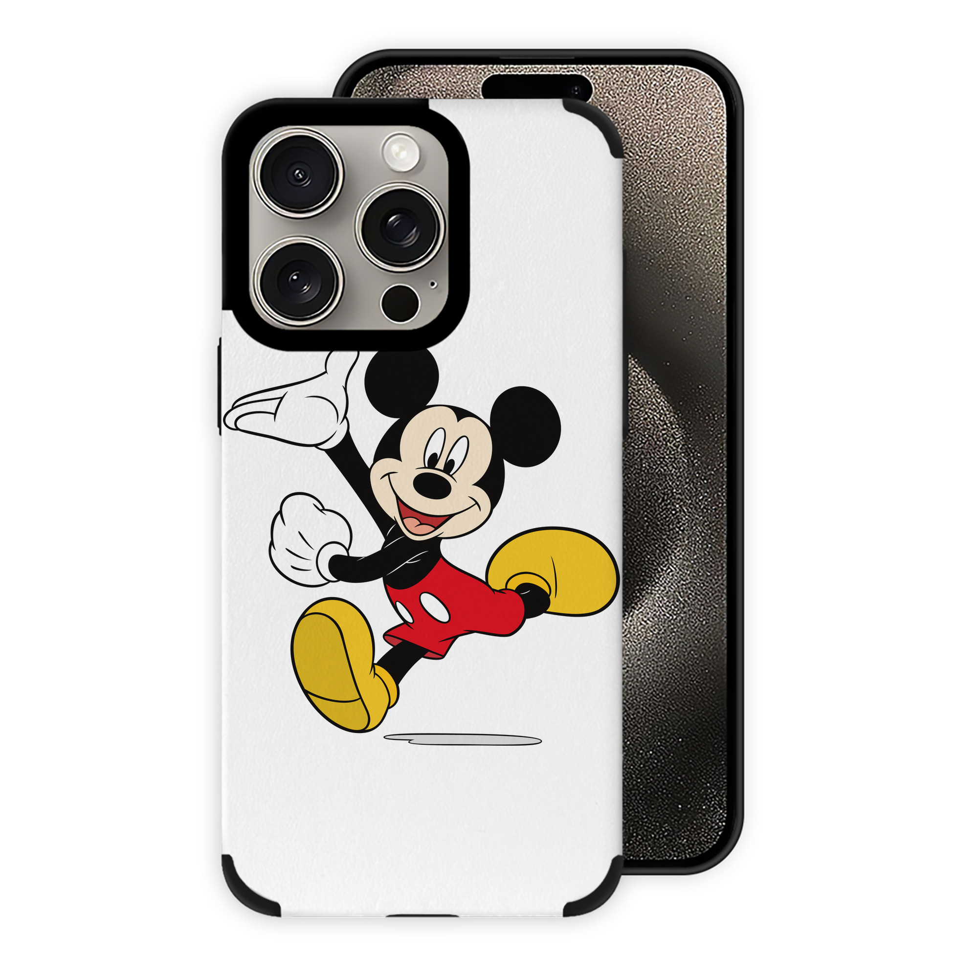 （画像用） ミッキーマウス Mickey Mouse 【iPhone15ProMax対応】 PUレザー スマホケース 耐衝撃＆黄変防止