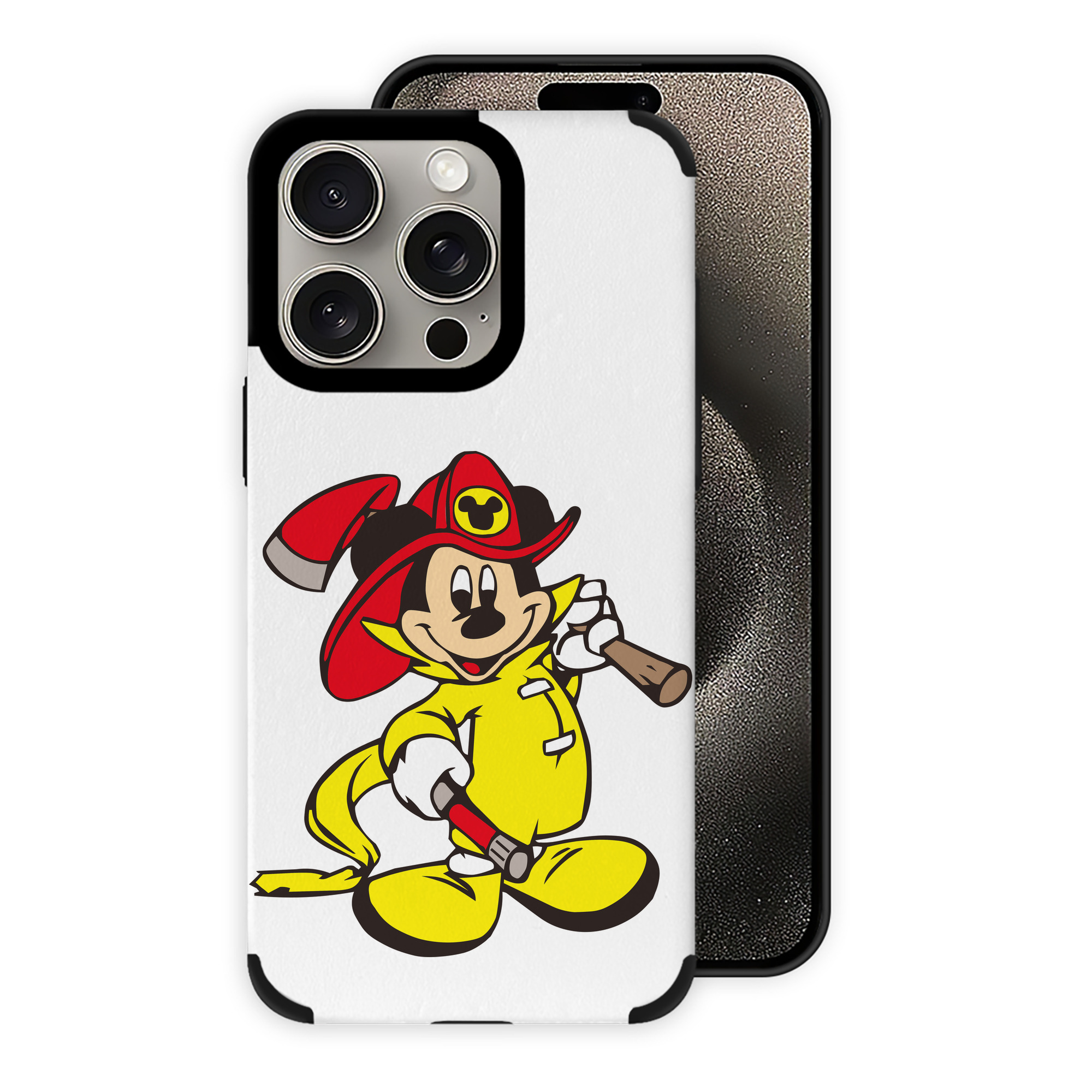 （画像用） ミッキーマウス Mickey Mouse 【iPhone15ProMax対応】 PUレザー スマホケース 耐衝撃＆黄変防止