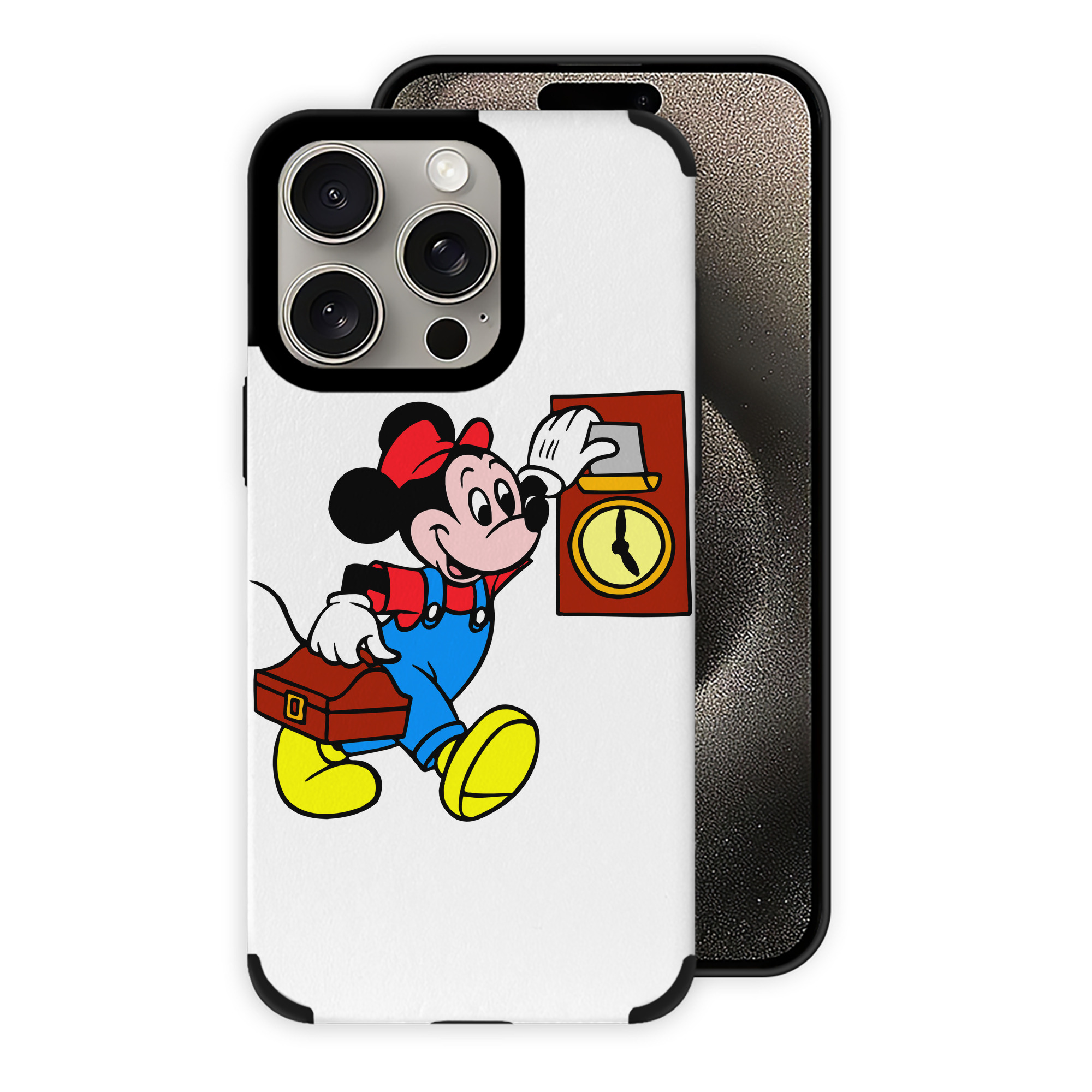 （画像用） ミッキーマウス Mickey Mouse 【iPhone15ProMax対応】 PUレザー スマホケース 耐衝撃＆黄変防止