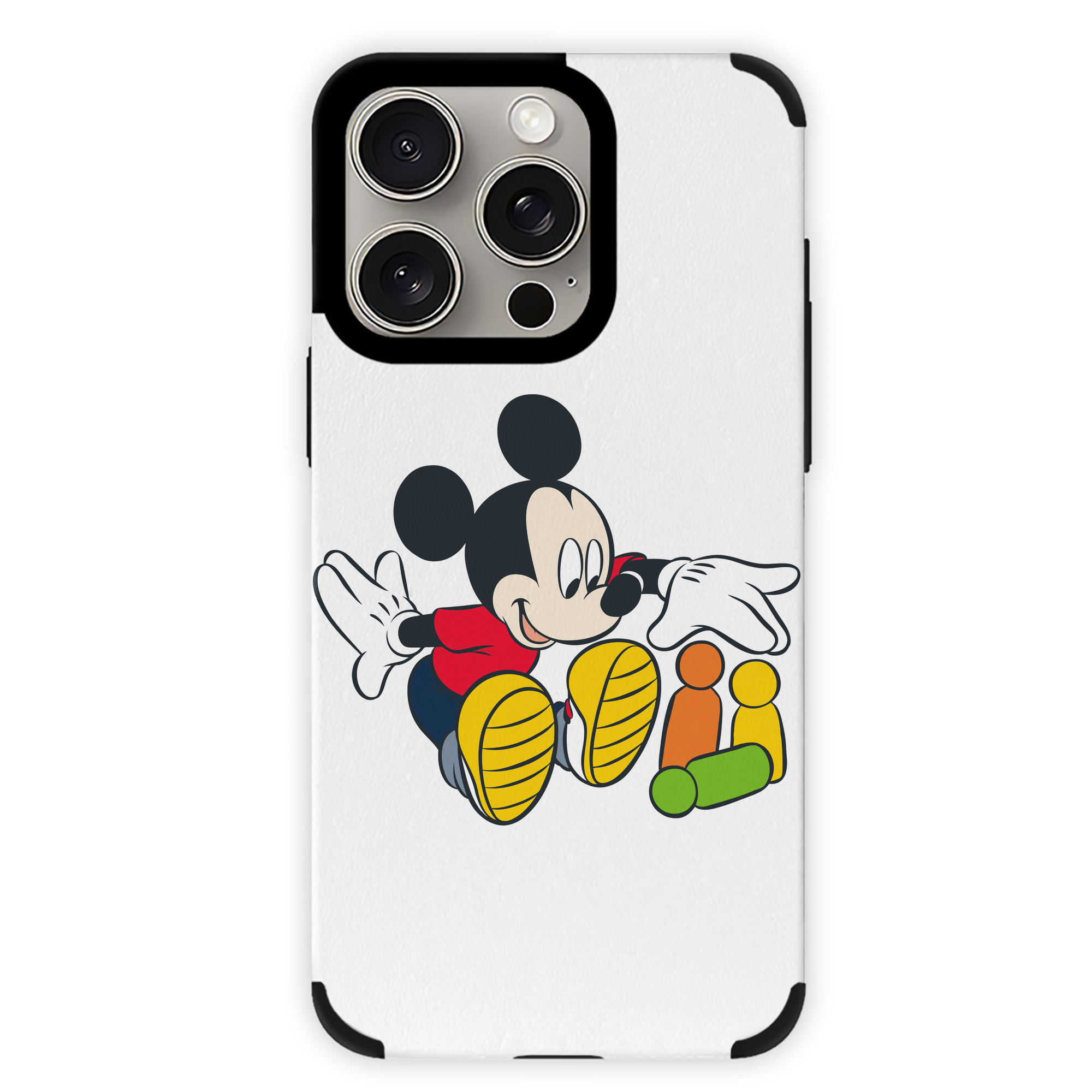 （画像用） ミッキーマウス Mickey Mouse 【iPhone15ProMax対応】 PUレザー スマホケース 耐衝撃＆黄変防止