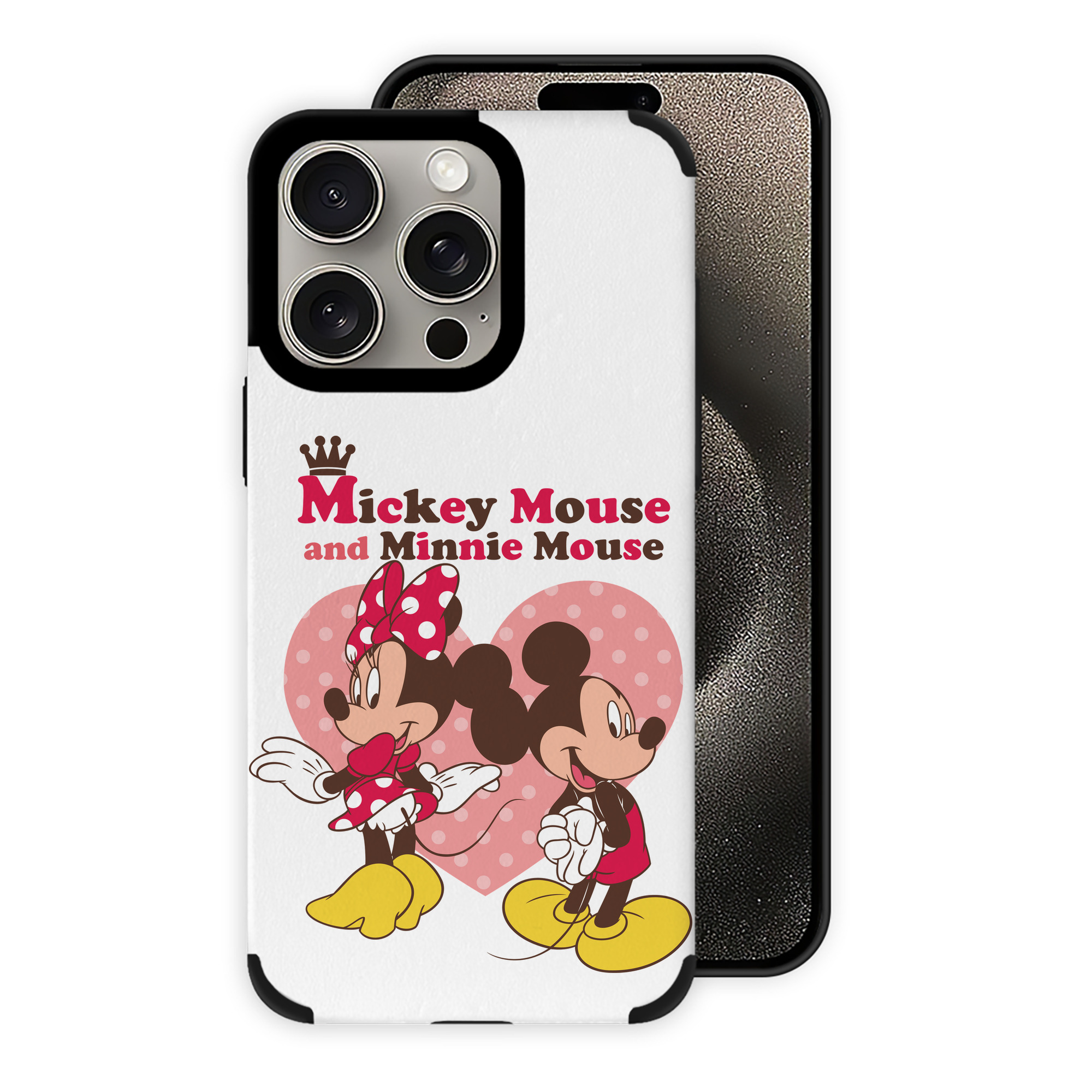 （画像用） ミッキーマウス Mickey Mouse 【iPhone15ProMax対応】 PUレザー スマホケース 耐衝撃＆黄変防止