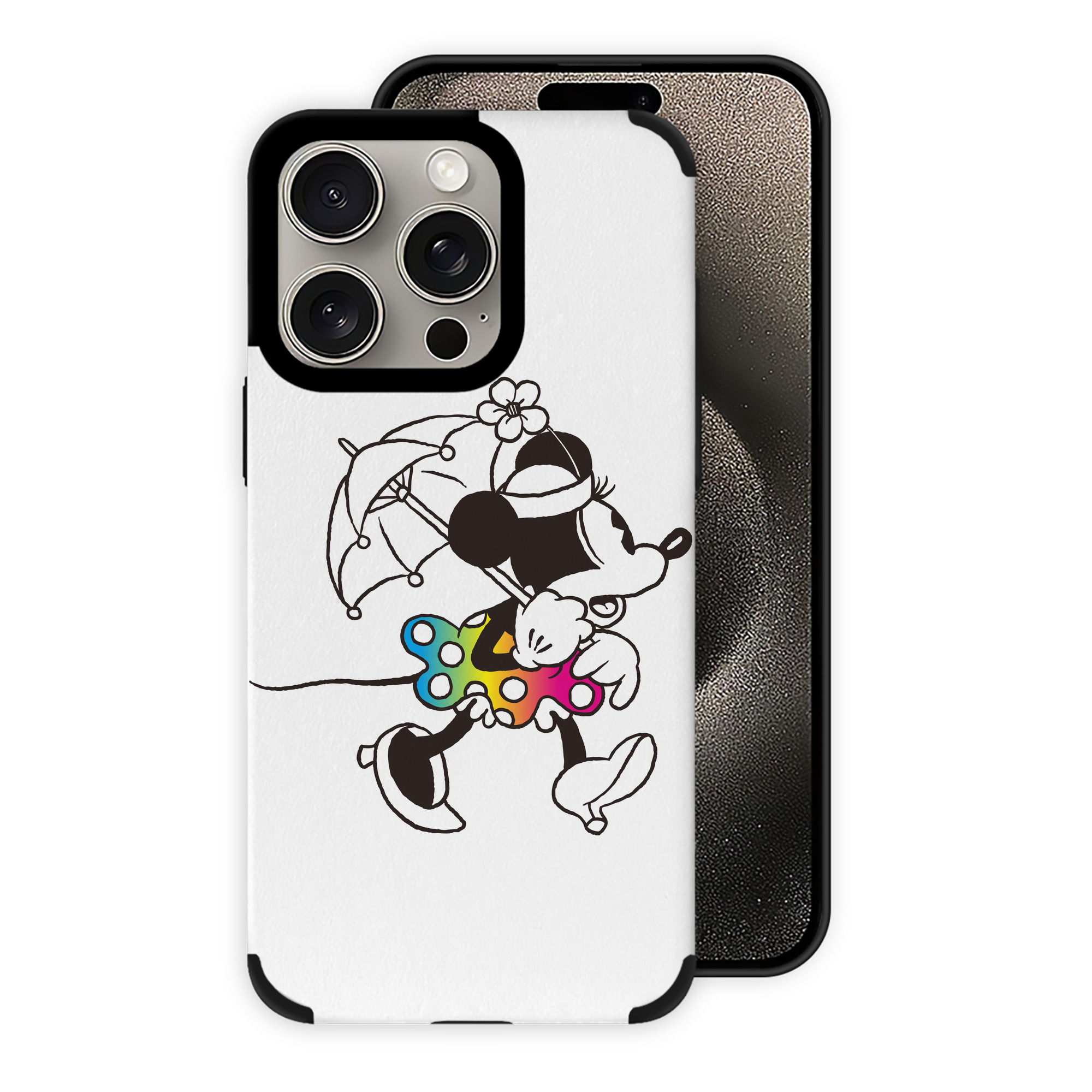 （画像用） ミッキーマウス Mickey Mouse 【iPhone15ProMax対応】 PUレザー スマホケース 耐衝撃＆黄変防止