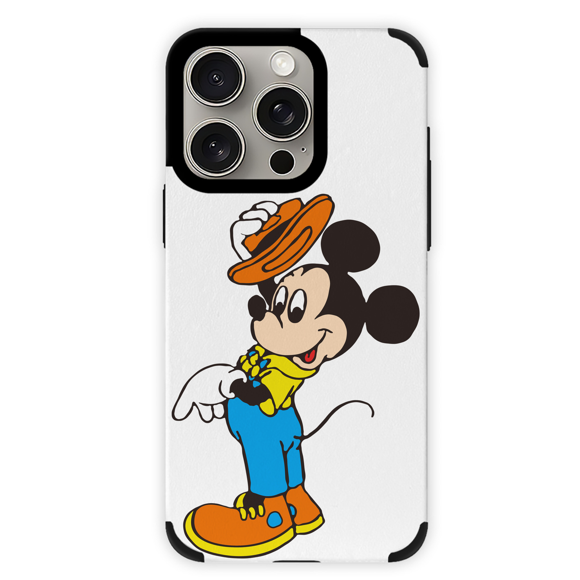 （画像用） ミッキーマウス Mickey Mouse 【iPhone15ProMax対応】 PUレザー スマホケース 耐衝撃＆黄変防止