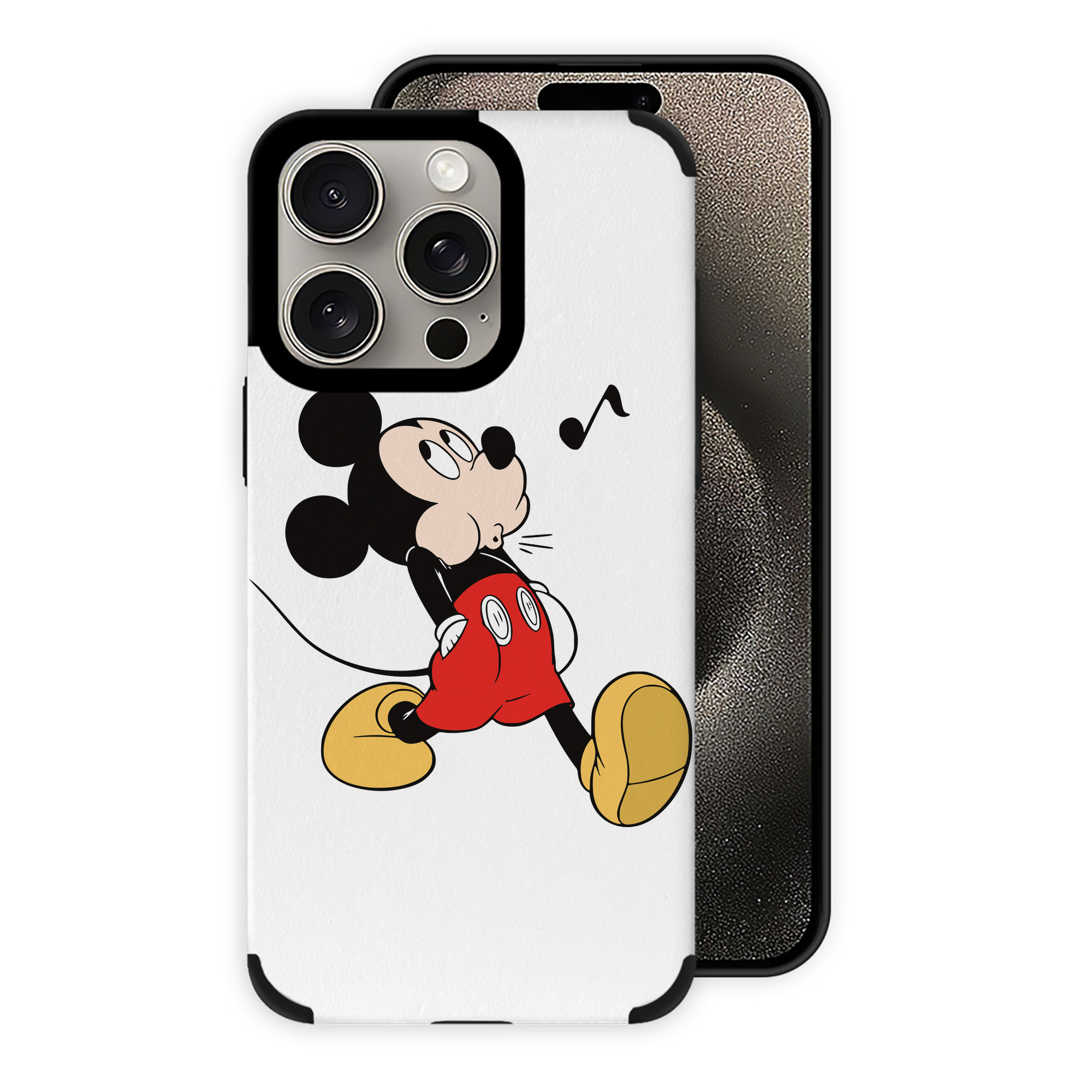 （画像用） ミッキーマウス Mickey Mouse 【iPhone15ProMax対応】 PUレザー スマホケース 耐衝撃＆黄変防止