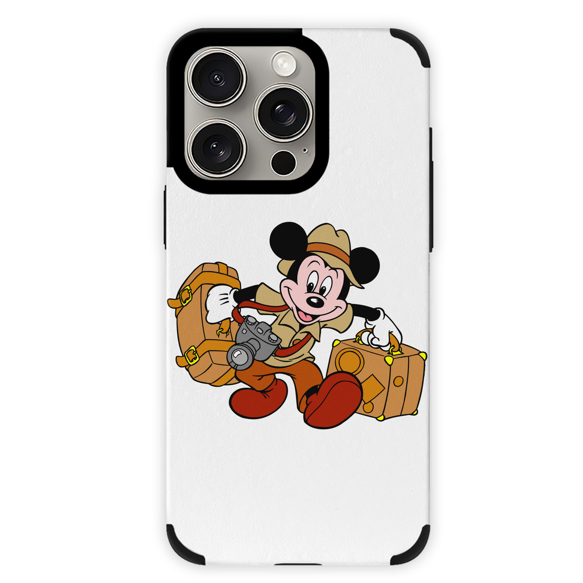 （画像用） ミッキーマウス Mickey Mouse 【iPhone15ProMax対応】 PUレザー スマホケース 耐衝撃＆黄変防止