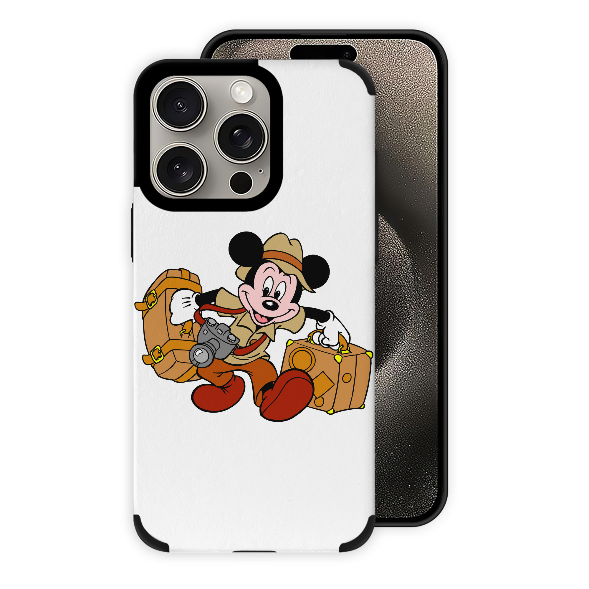 （画像用） ミッキーマウス Mickey Mouse 【iPhone15ProMax対応】 PUレザー スマホケース 耐衝撃＆黄変防止