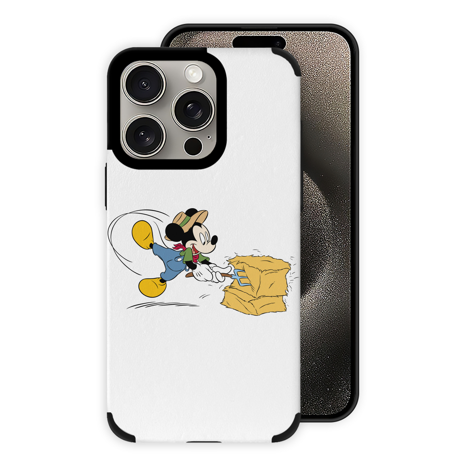 （画像用） ミッキーマウス Mickey Mouse 【iPhone15ProMax対応】 PUレザー スマホケース 耐衝撃＆黄変防止