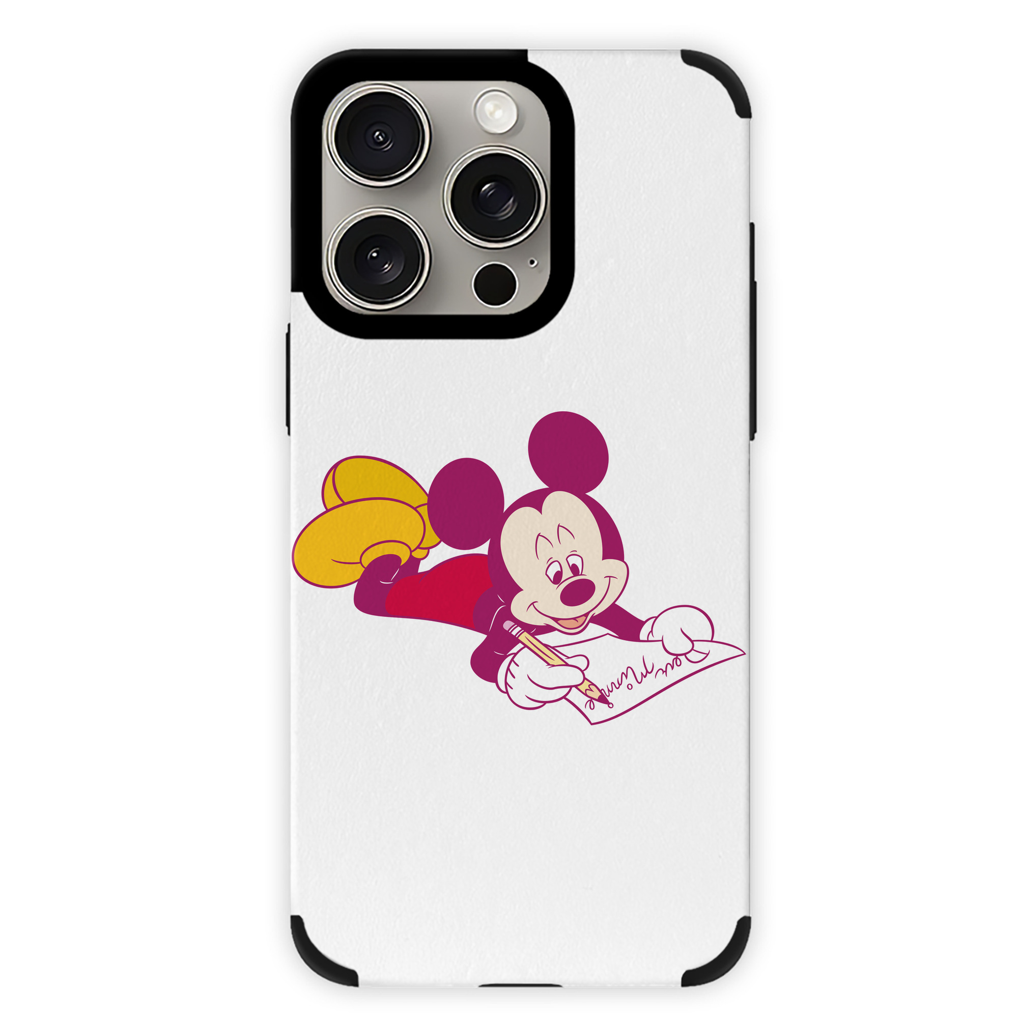 （画像用） ミッキーマウス Mickey Mouse 【iPhone15ProMax対応】 PUレザー スマホケース 耐衝撃＆黄変防止